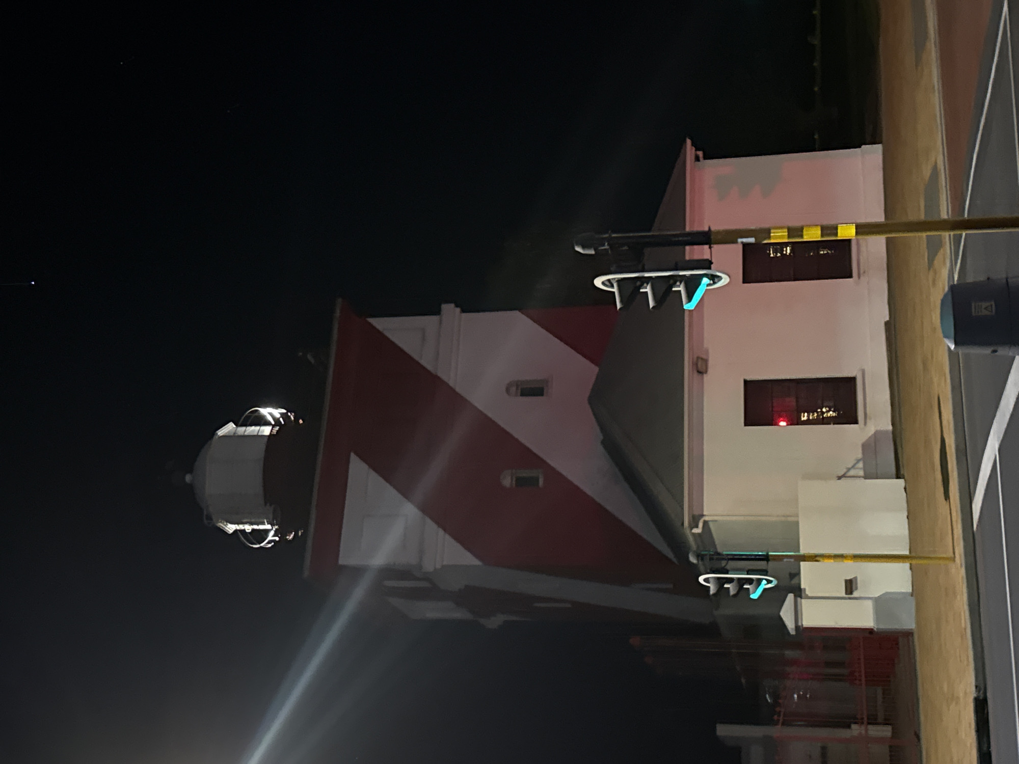 Cape Town lighthouse district observed during evening hours