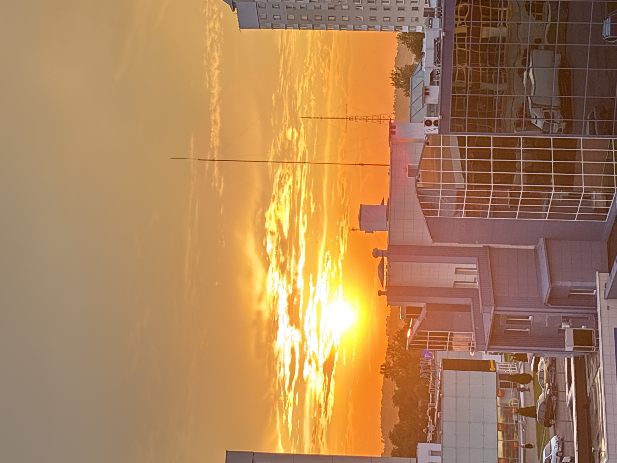 Vitsebsk rooftop sunset, multiple angles, one evening