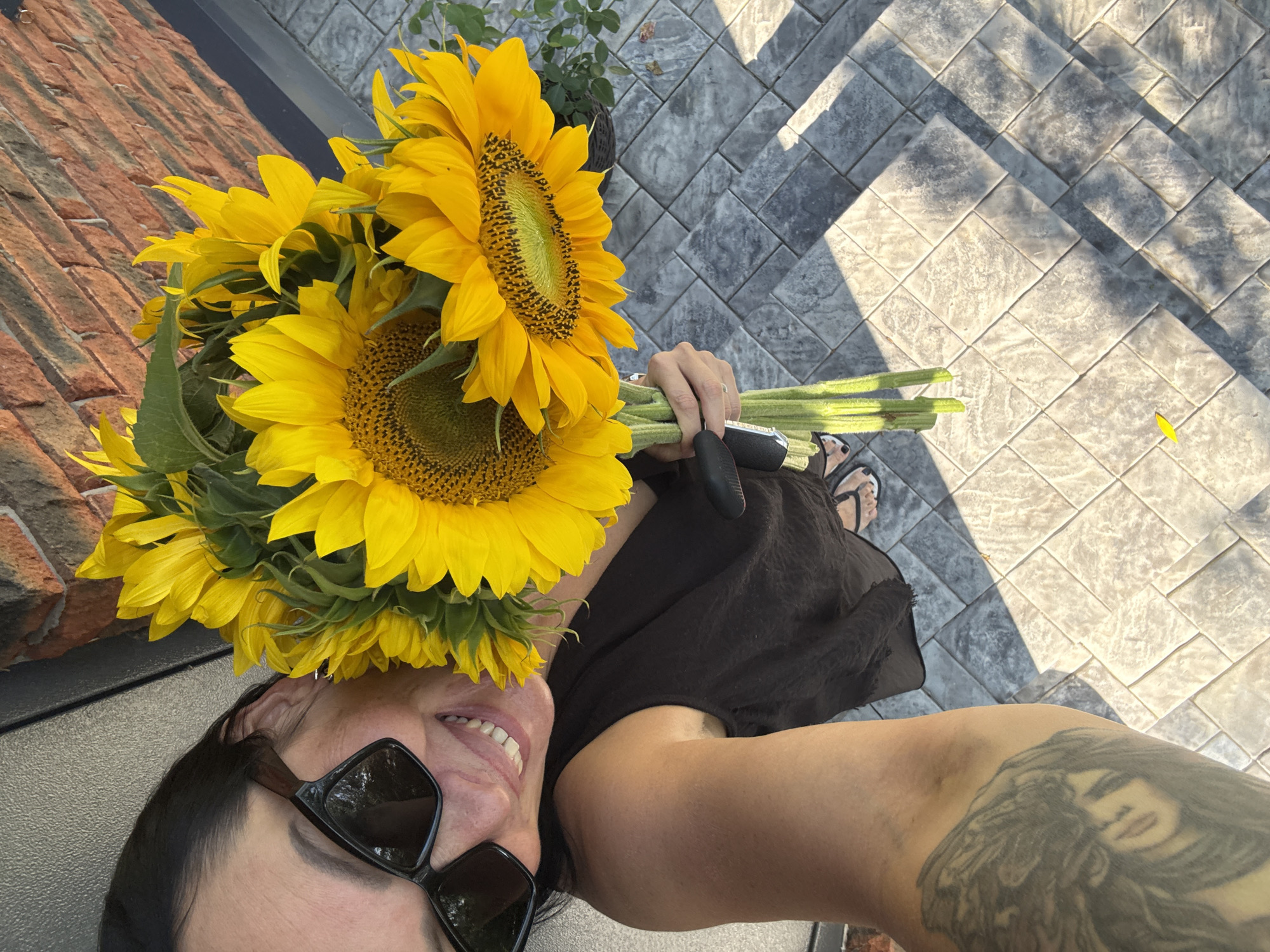 Summer day in Chaikovsky: sunflowers, pool time, and a schnauzer