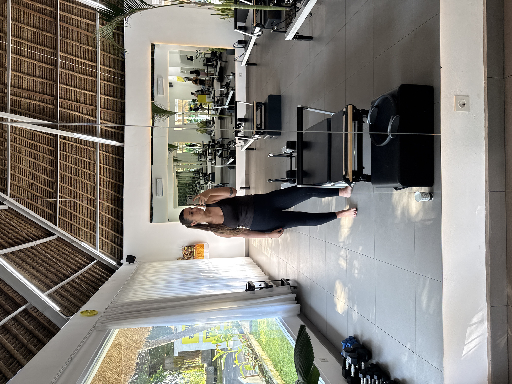 Traditional fitness studio interior documented in Ubud District