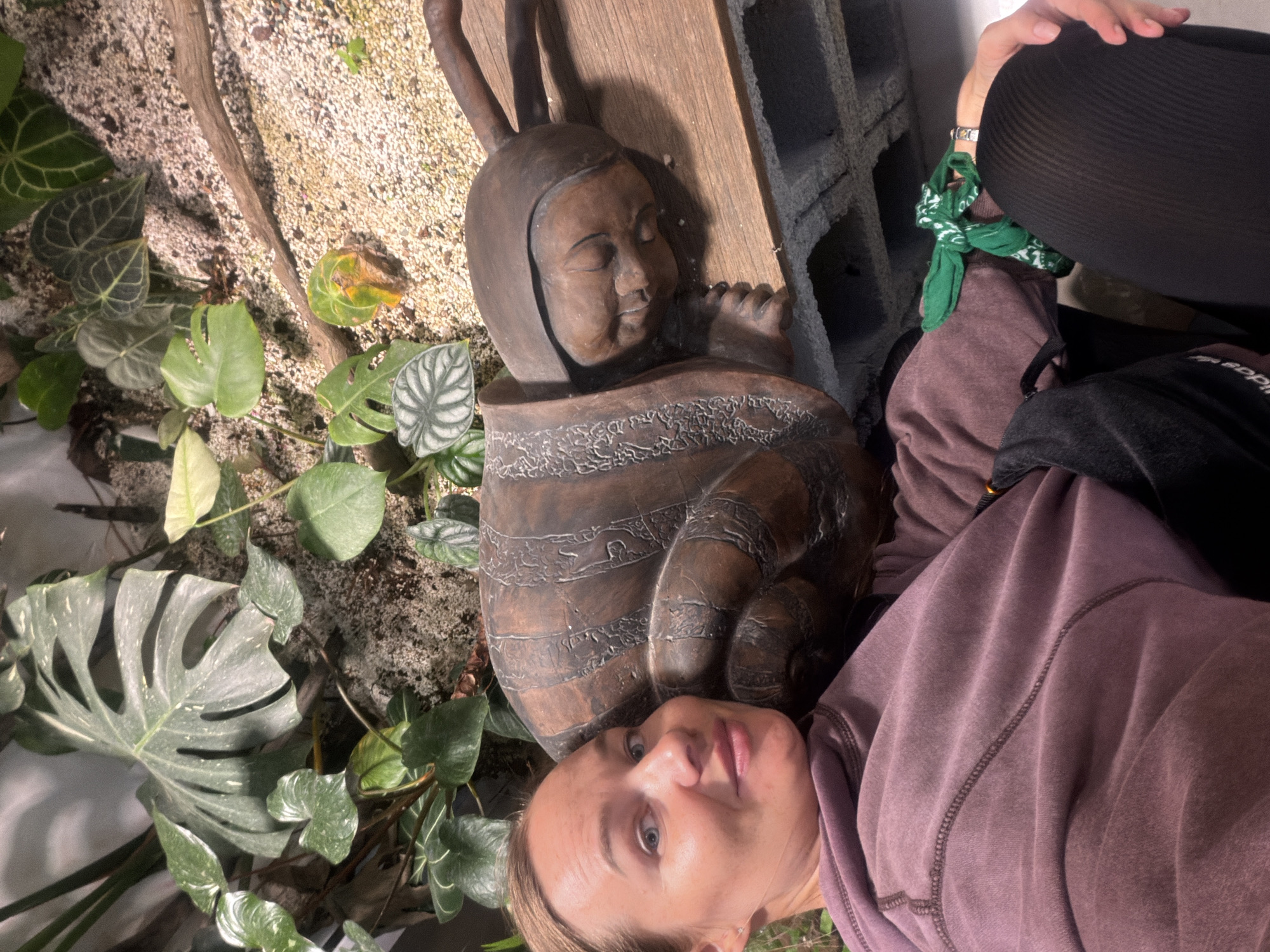 Posing at Da Lat's iconic statues and vintage sidecars