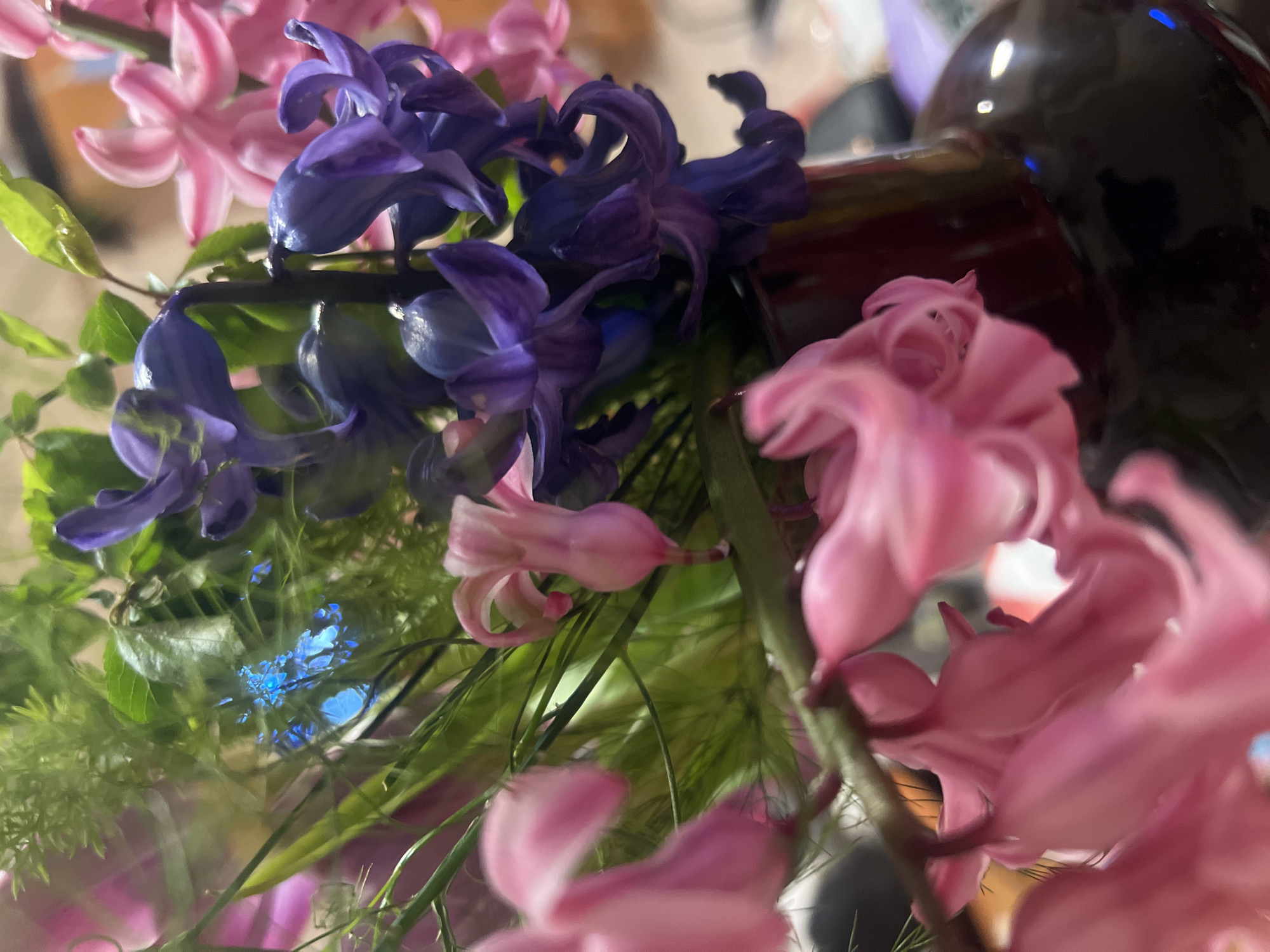 Spring flower arrangement photographed in Plovdiv, Bulgaria