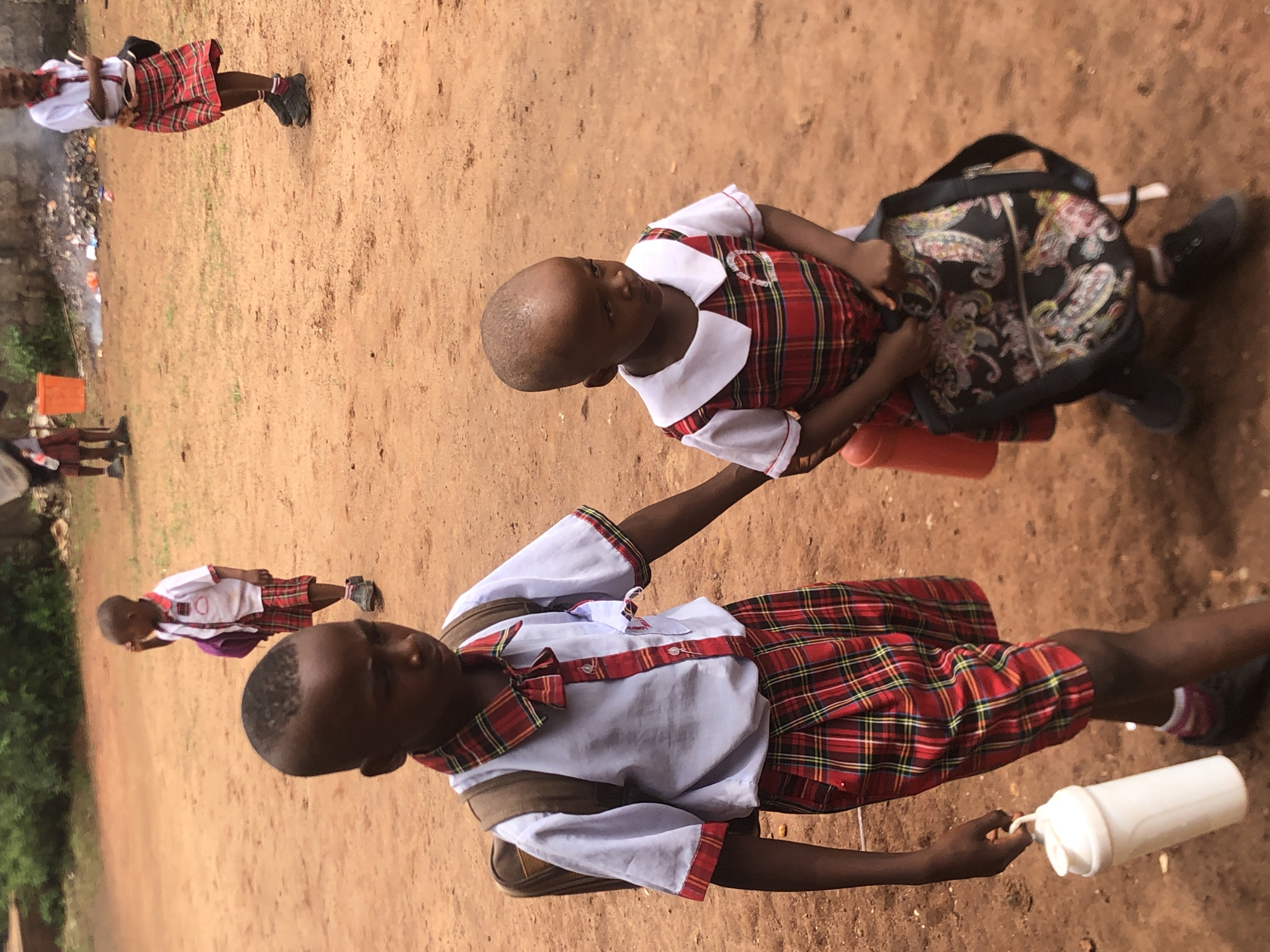 Nigerian schoolchildren observed during daytime activities in Ukwu-Abwa