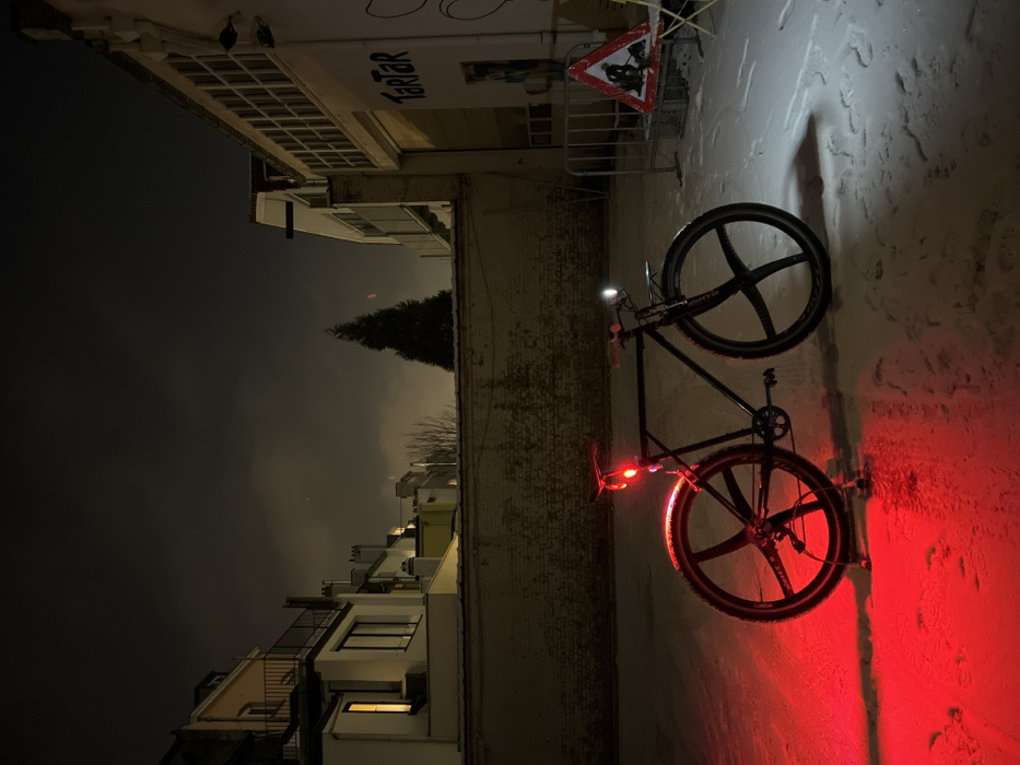 Black bicycle with unusual spokes spotted on Brussels street