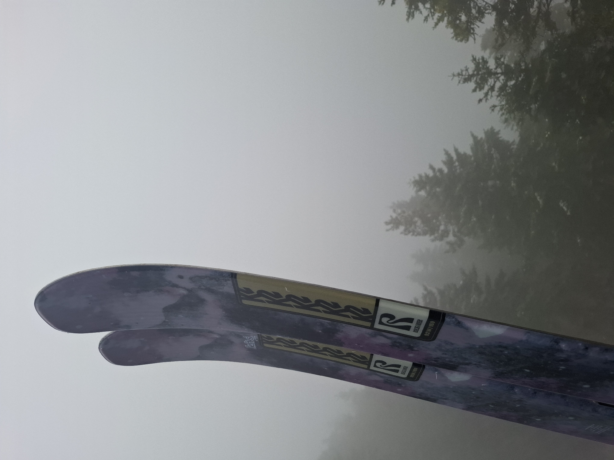 Foggy mountain conditions captured in Bansko ski area
