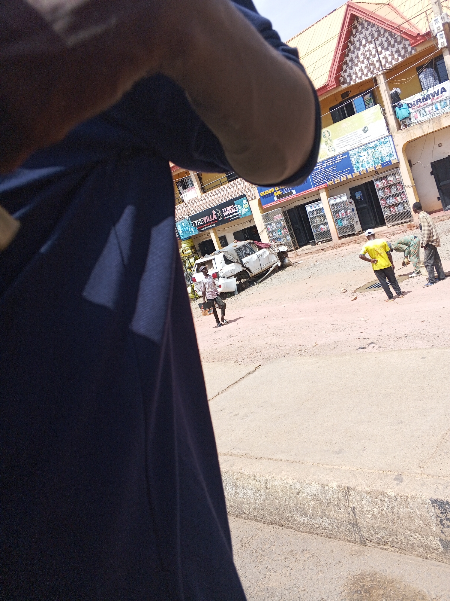 Car accident documented in Jos, Nigeria countryside