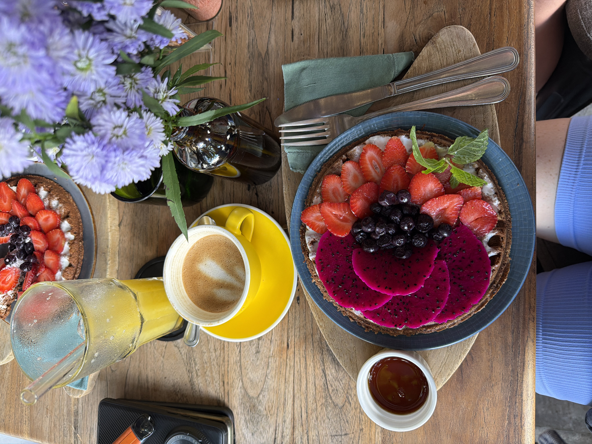 Breakfast table scene captured in North Kuta, Indonesia