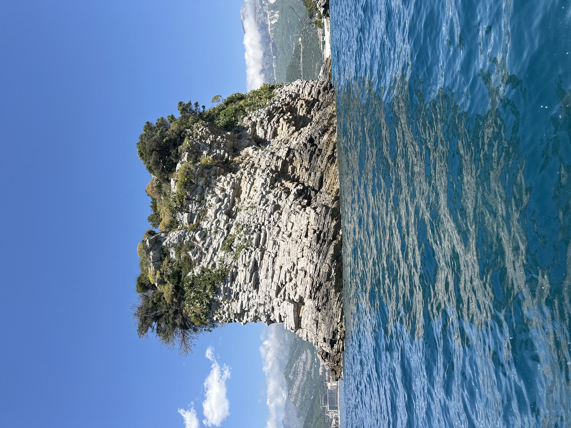 Sunday morning recreation captured along Budva's scenic Adriatic coastline