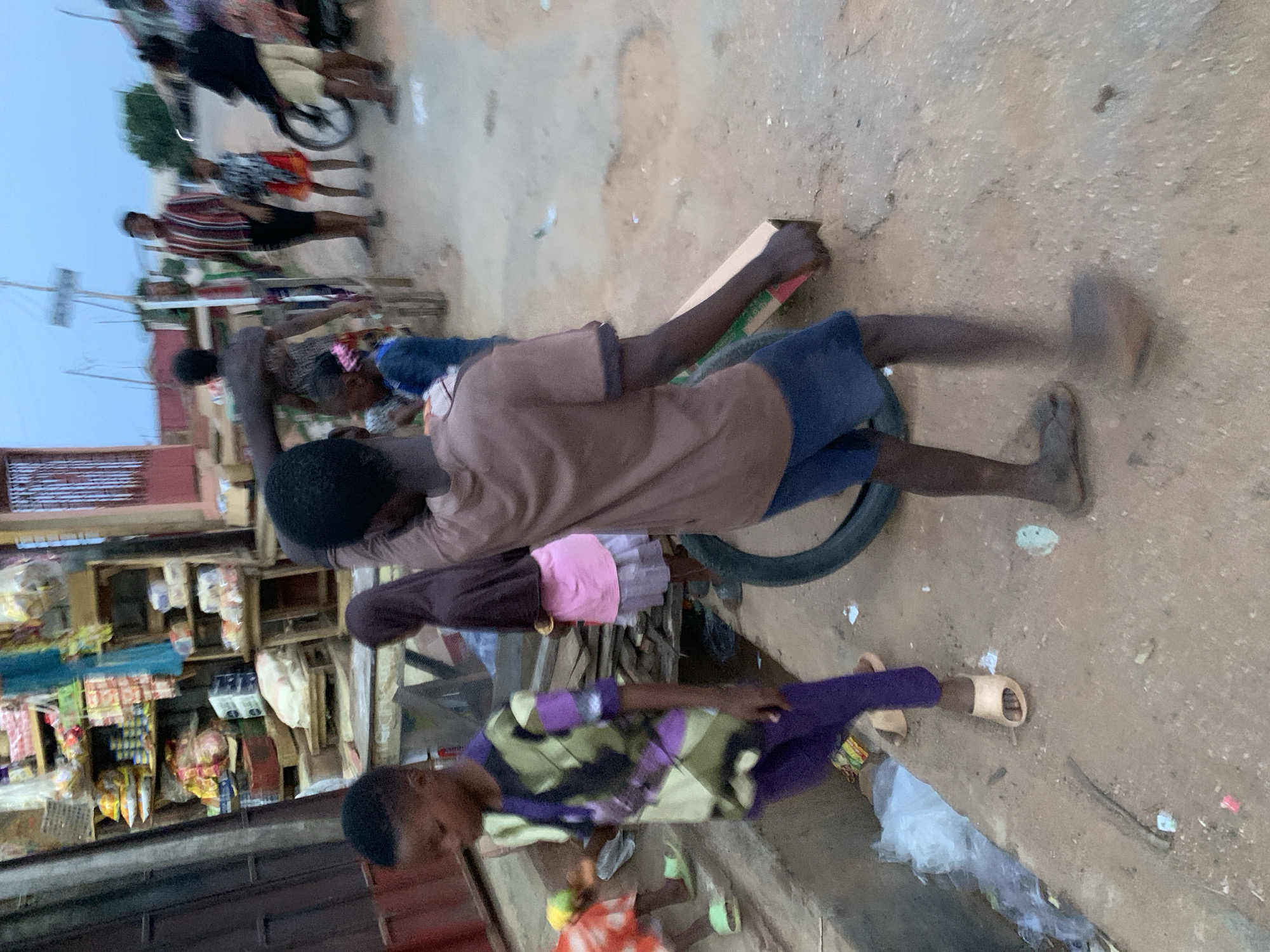 Evening market activity documented in Kabba, Nigeria