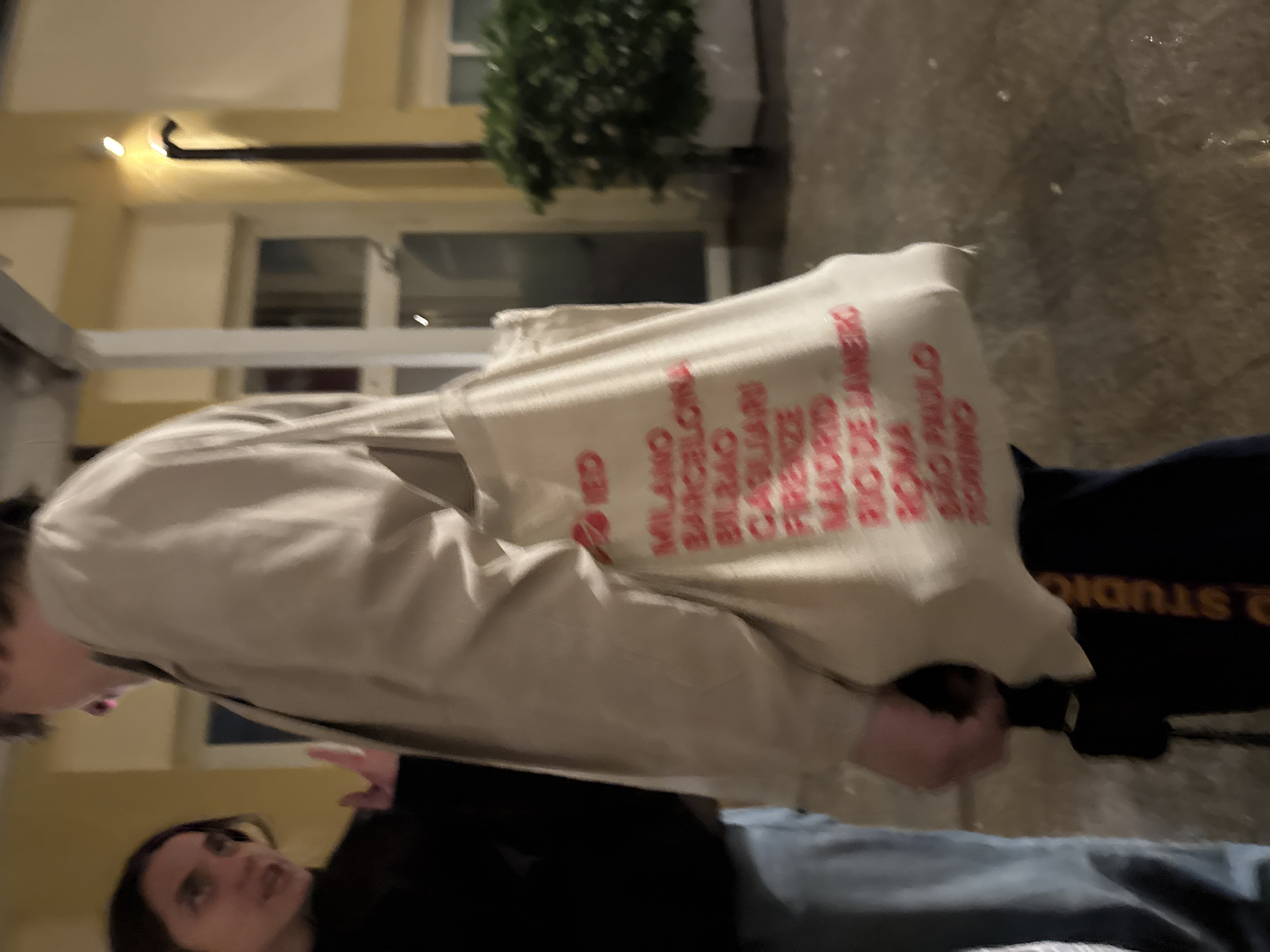 Person spotted with IED-branded tote bag in Milan