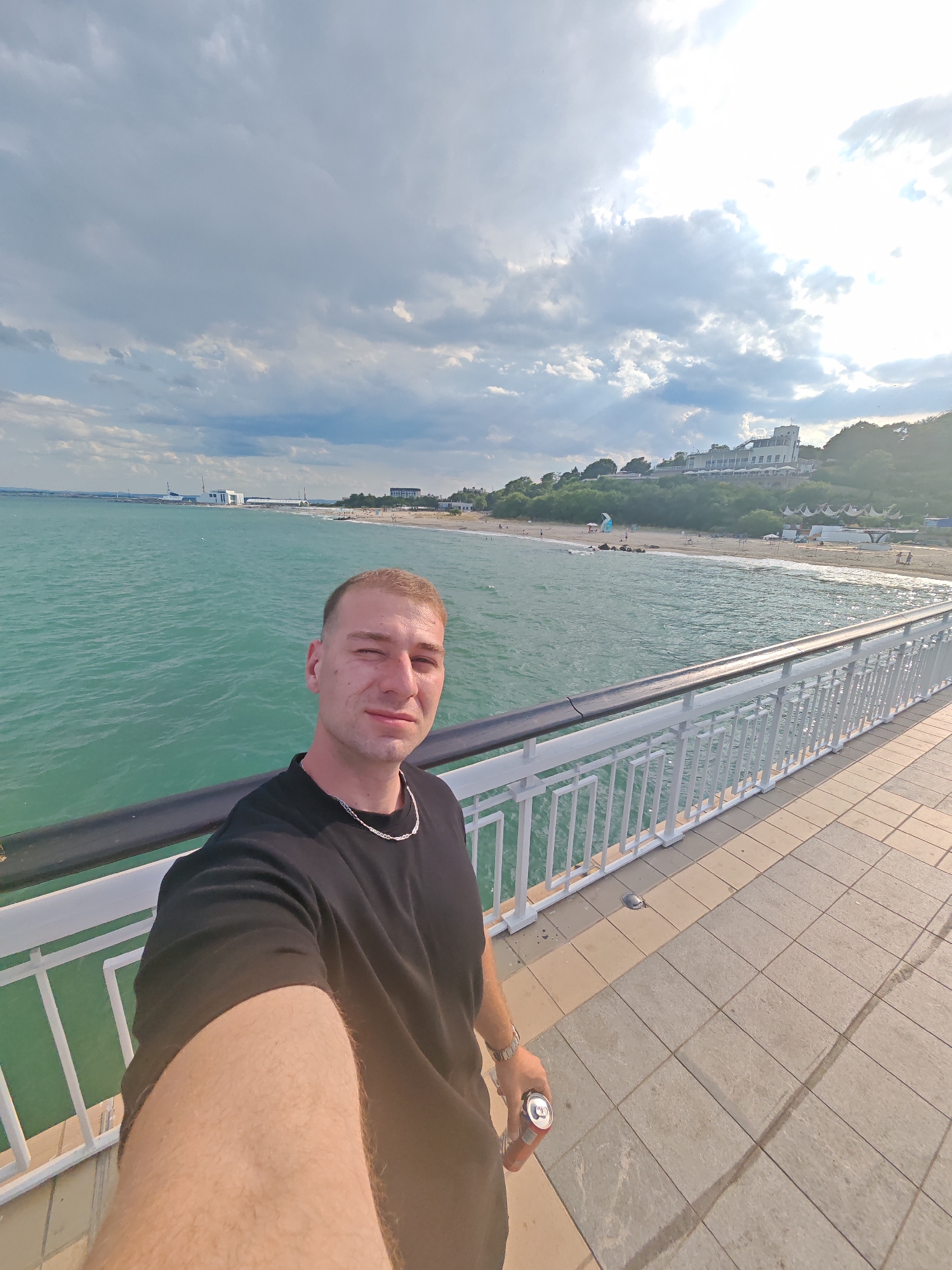 Stunts and selfies on the Burgas pier over the Black Sea