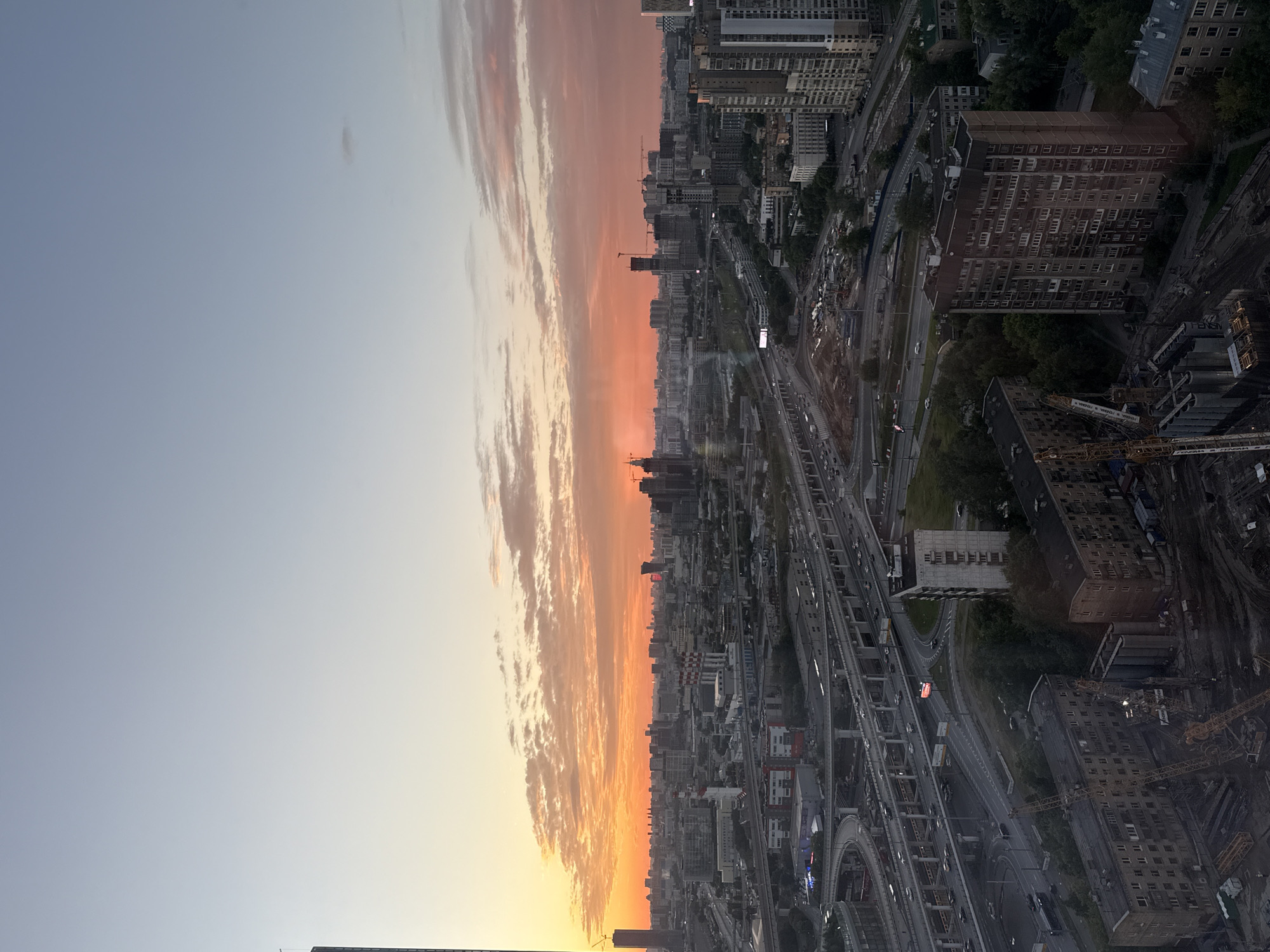 Sunset views and indoor cat moments in Khimki