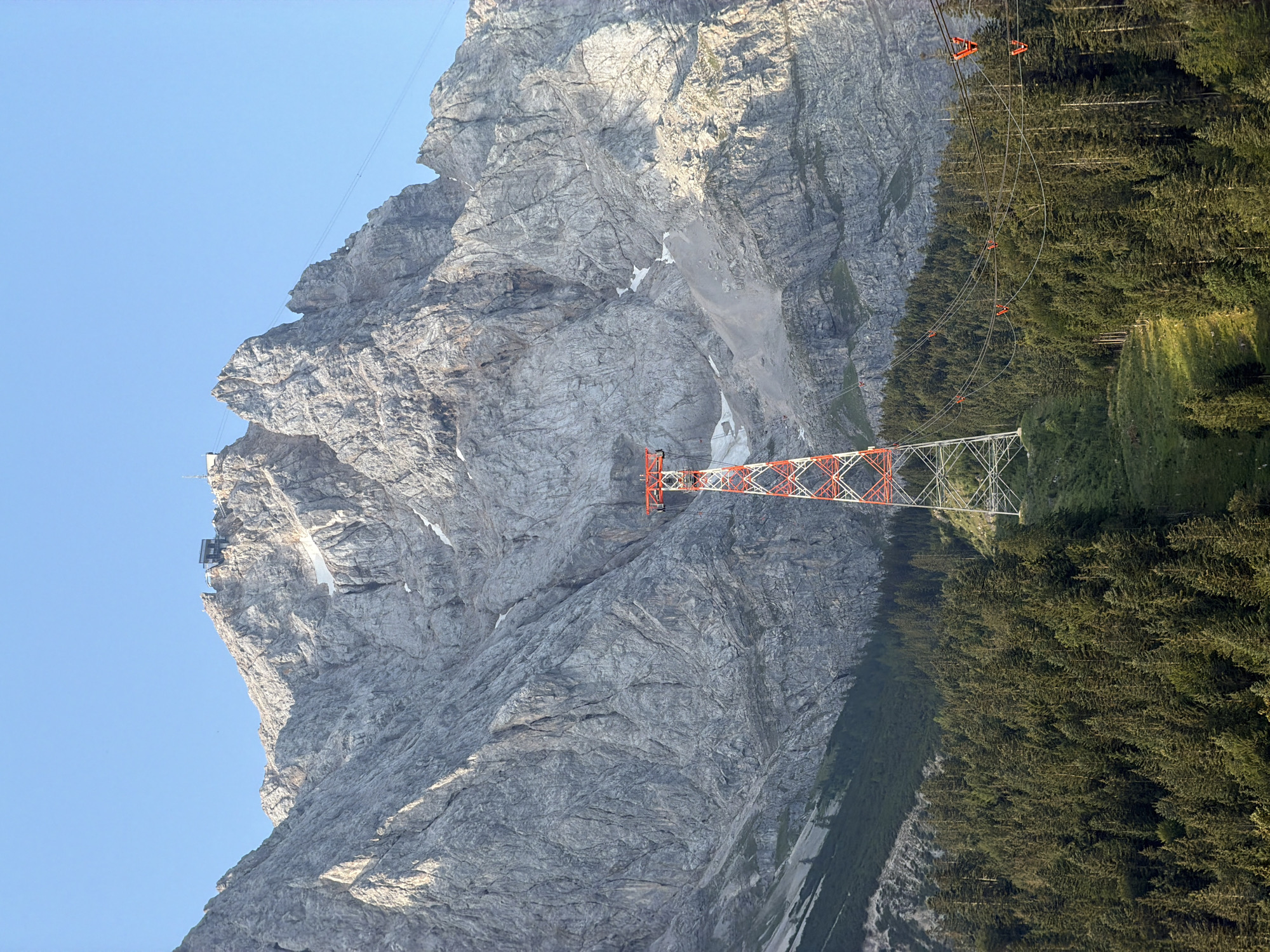 Zugspitze cable car station and alpine surroundings, Grainau