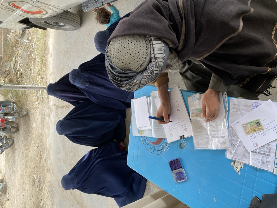 Document processing and cash distribution in Kandahar Afghanistan