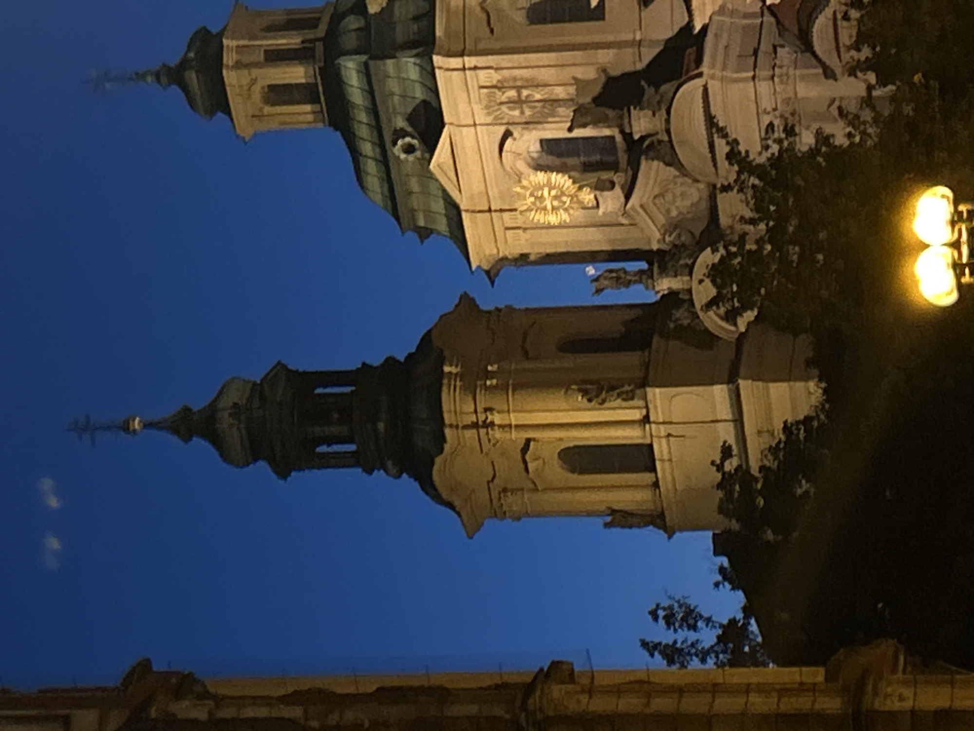 Evening stroll through Prague's Old Town Square captured
