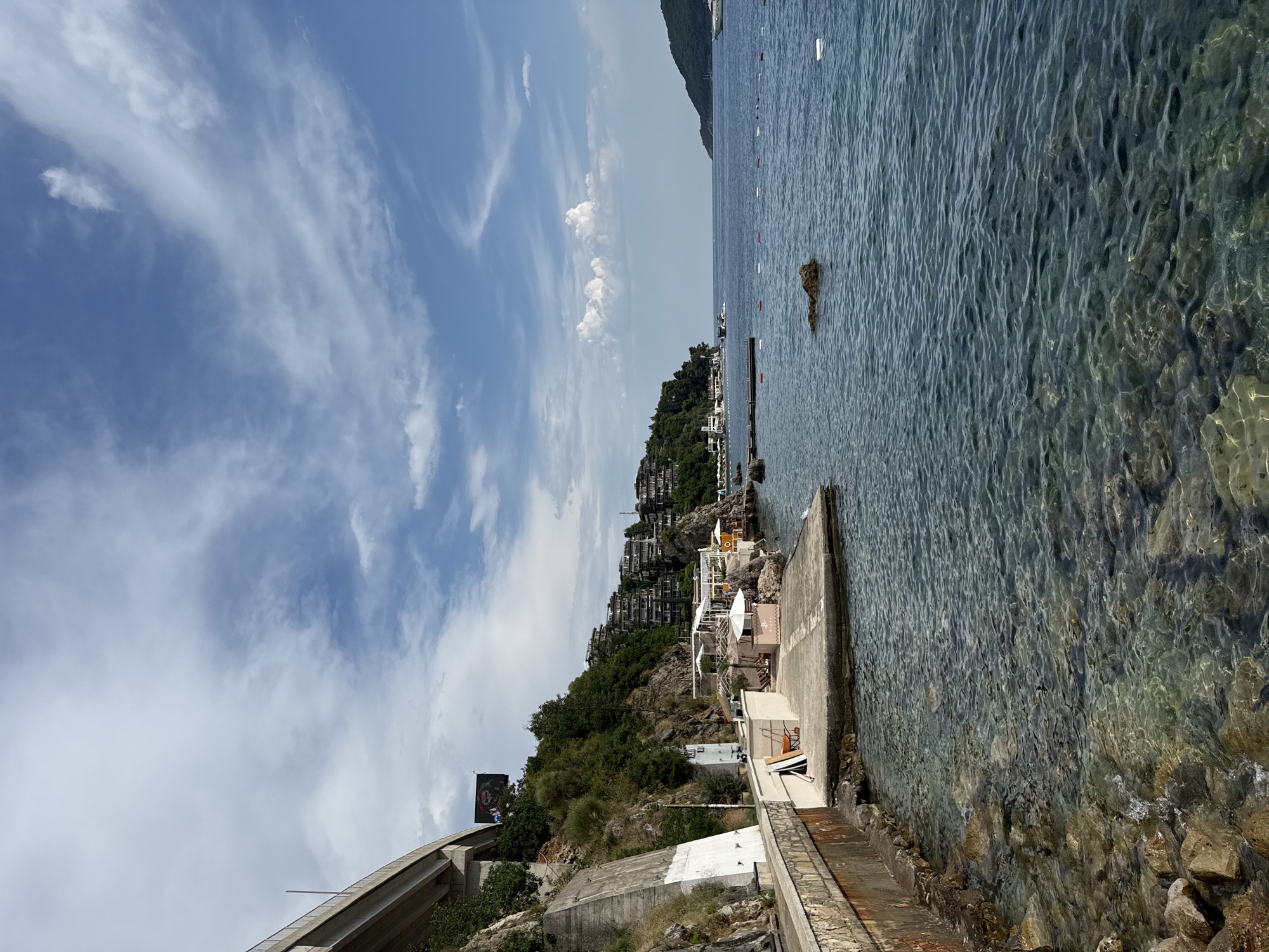 Sunny afternoon on Budva's pebble beaches and Adriatic waters