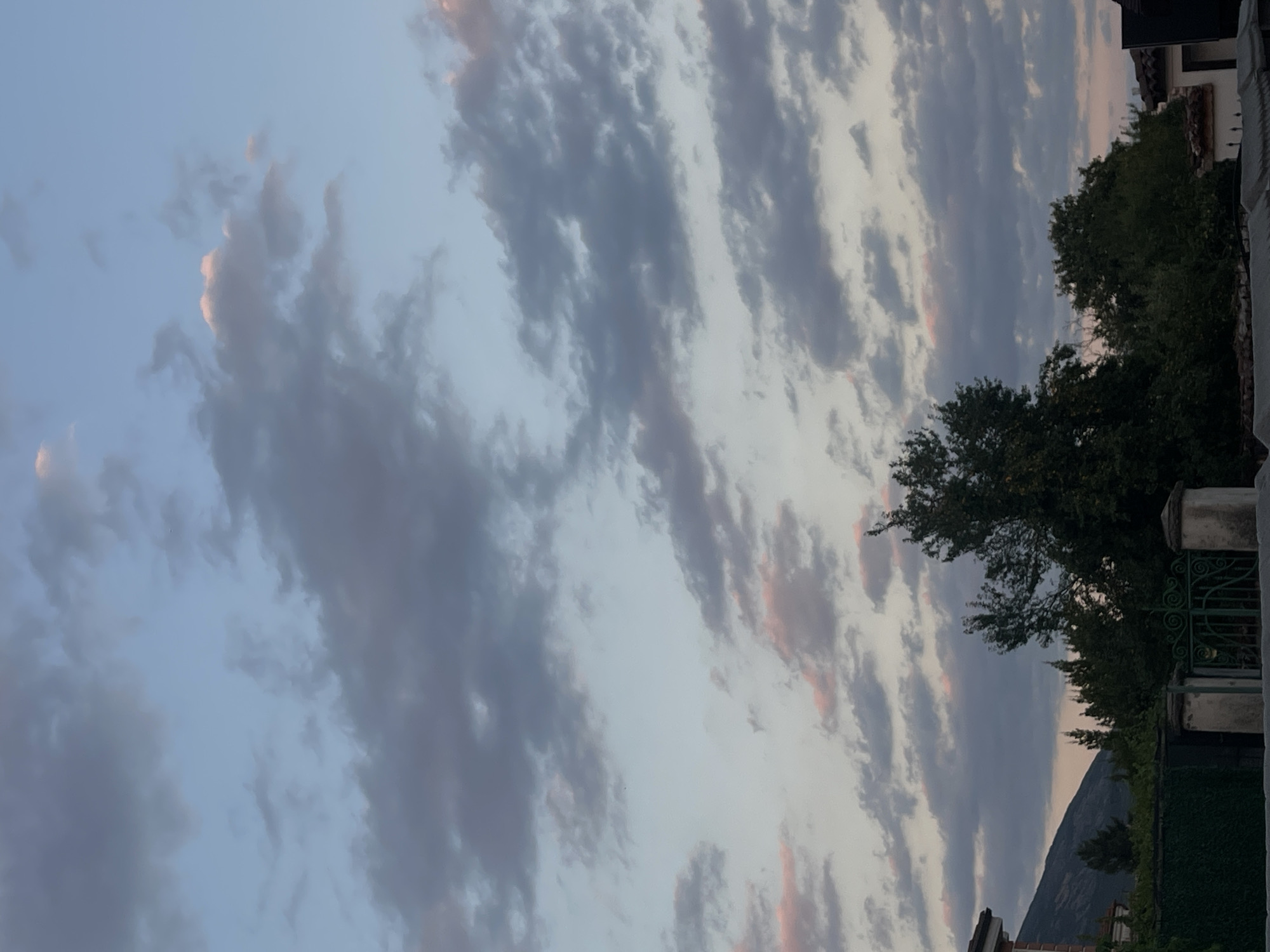 Dusk settles over Karlovo rooftops, Bulgaria