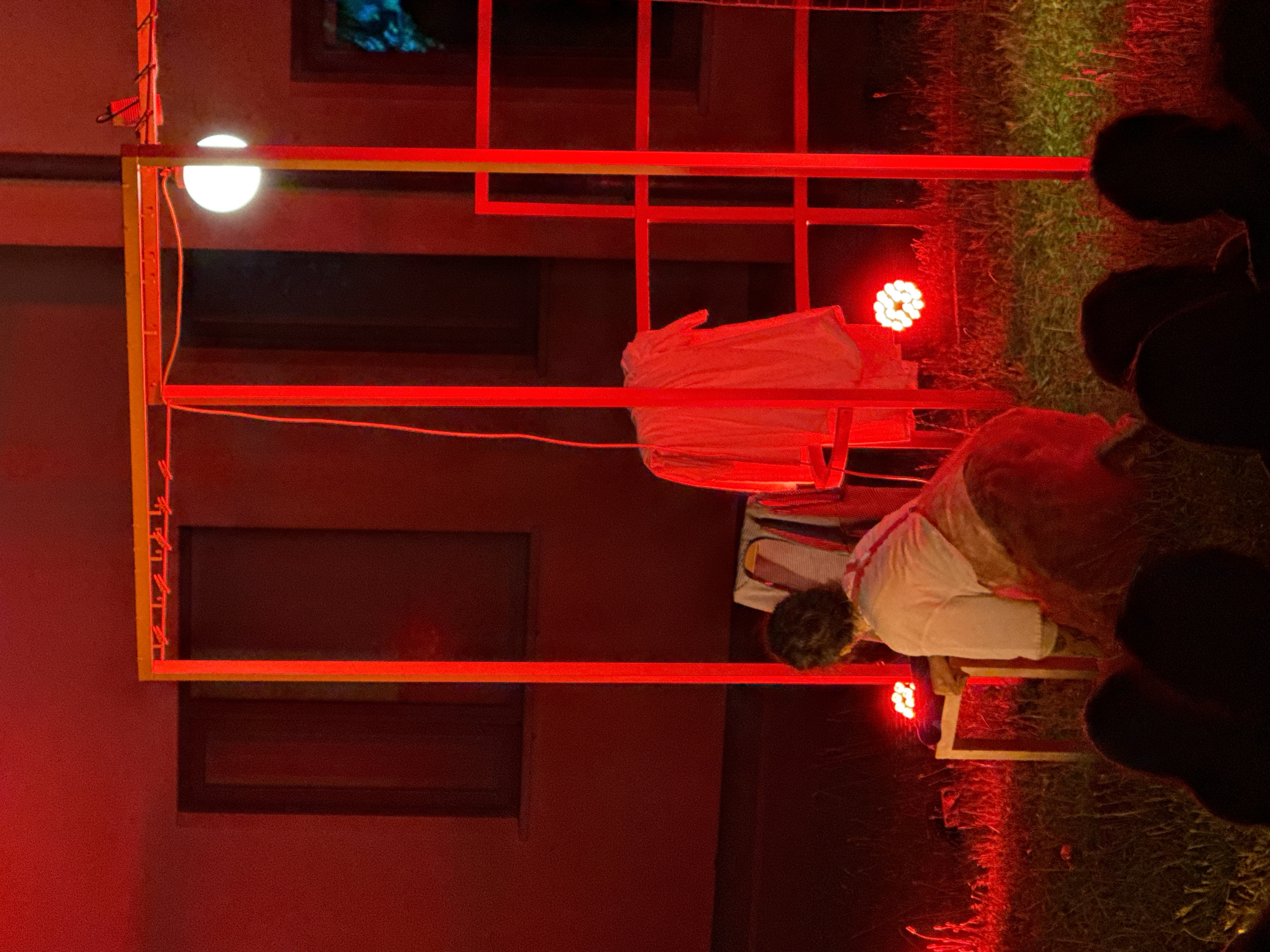 Red-lit art installation draws attention in Santa Maria da Feira