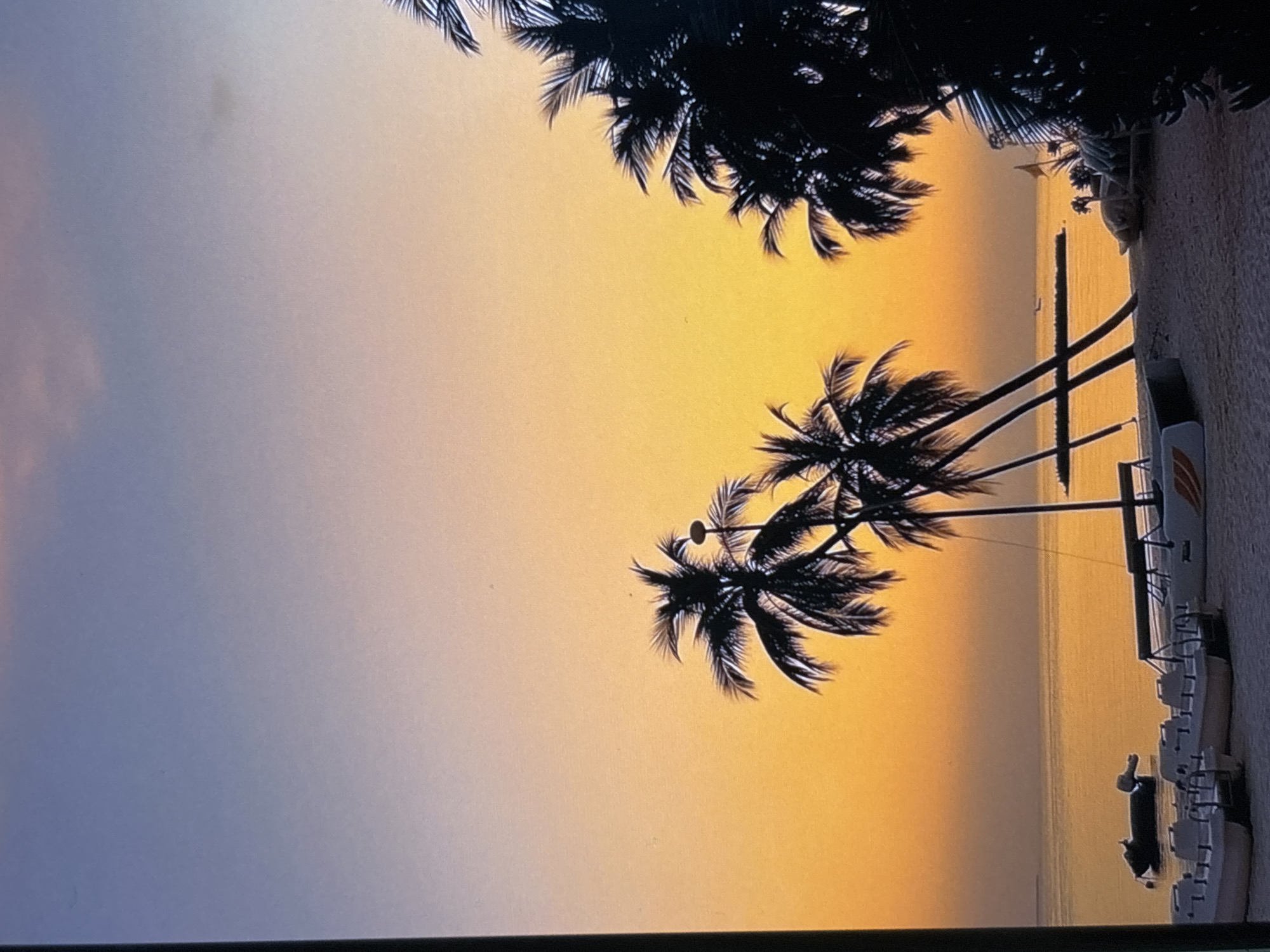 Sunset evening captured from beach to bedroom in Bulgaria