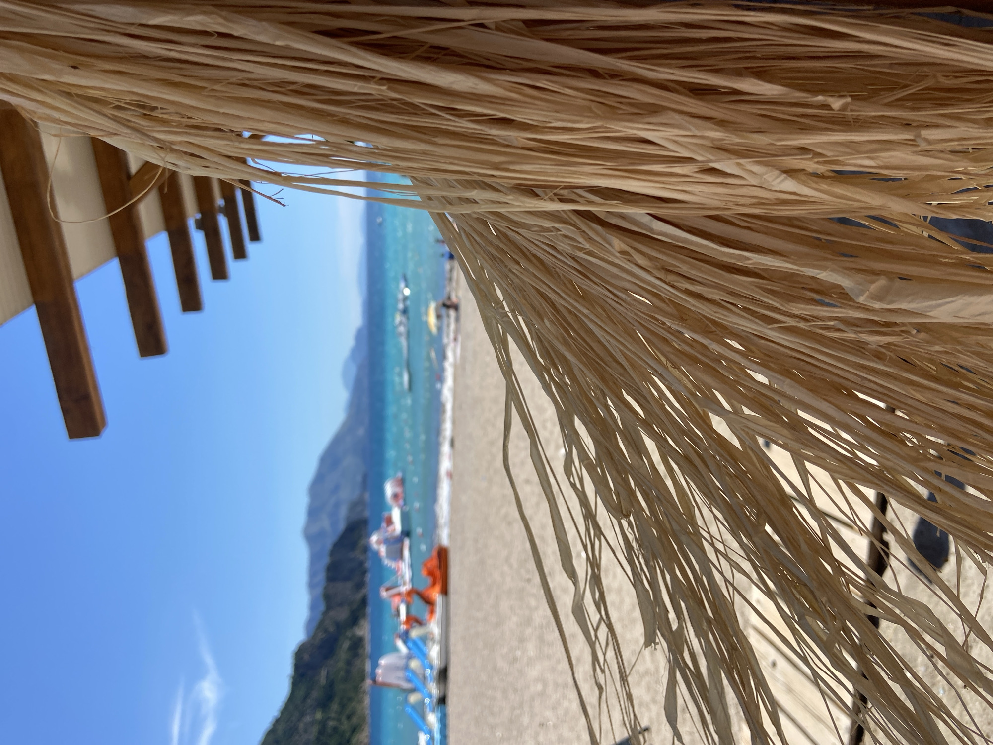 Beach resort morning at Prijevor Montenegro with water sports