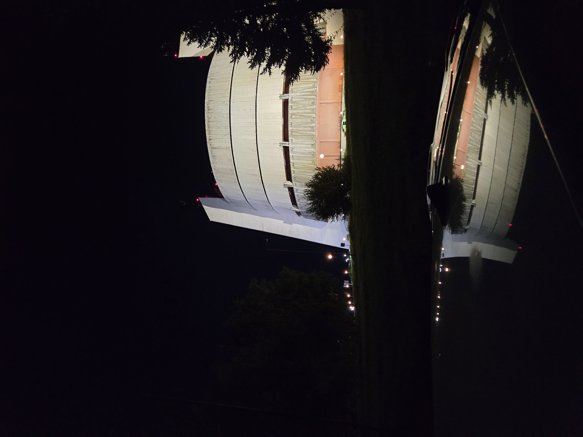 Nighttime scenes documented around Pleven Panorama museum, Bulgaria