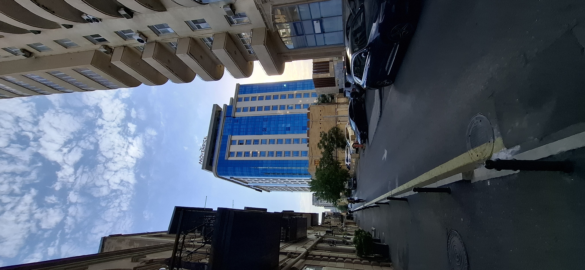 Street-level look at Baku's mix of old and new architecture