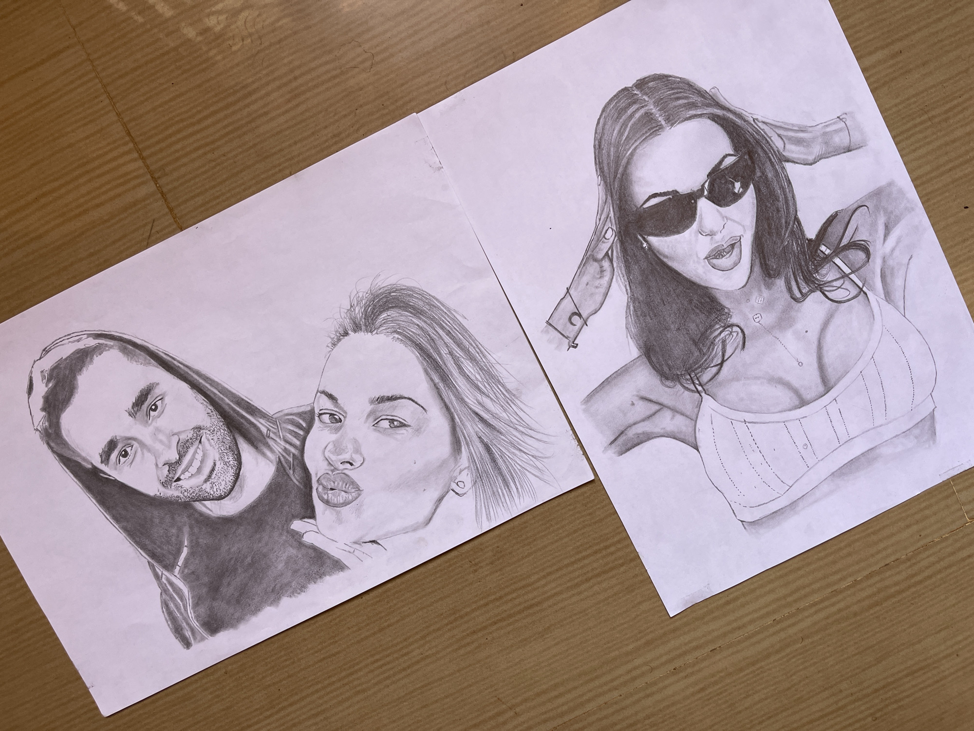 Artist creates portrait sketches in Jos, Nigeria