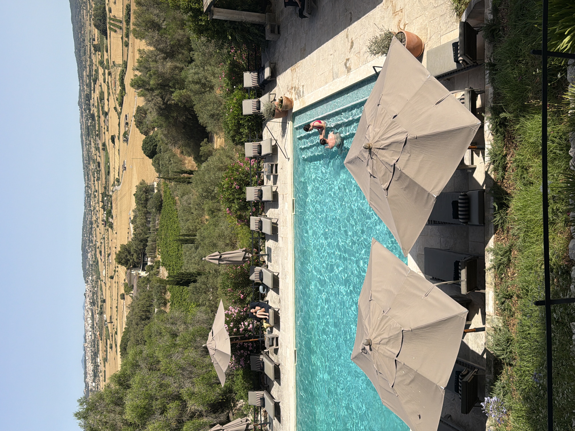 Lazy poolside afternoon in rural Mallorca with camera gear out