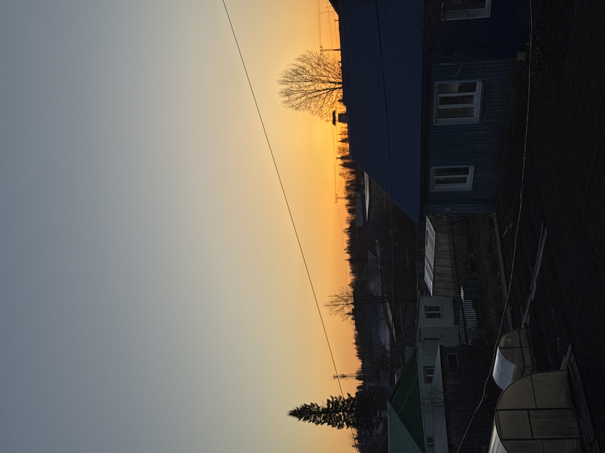 Sunset observed in Oktyabrsky, Russia