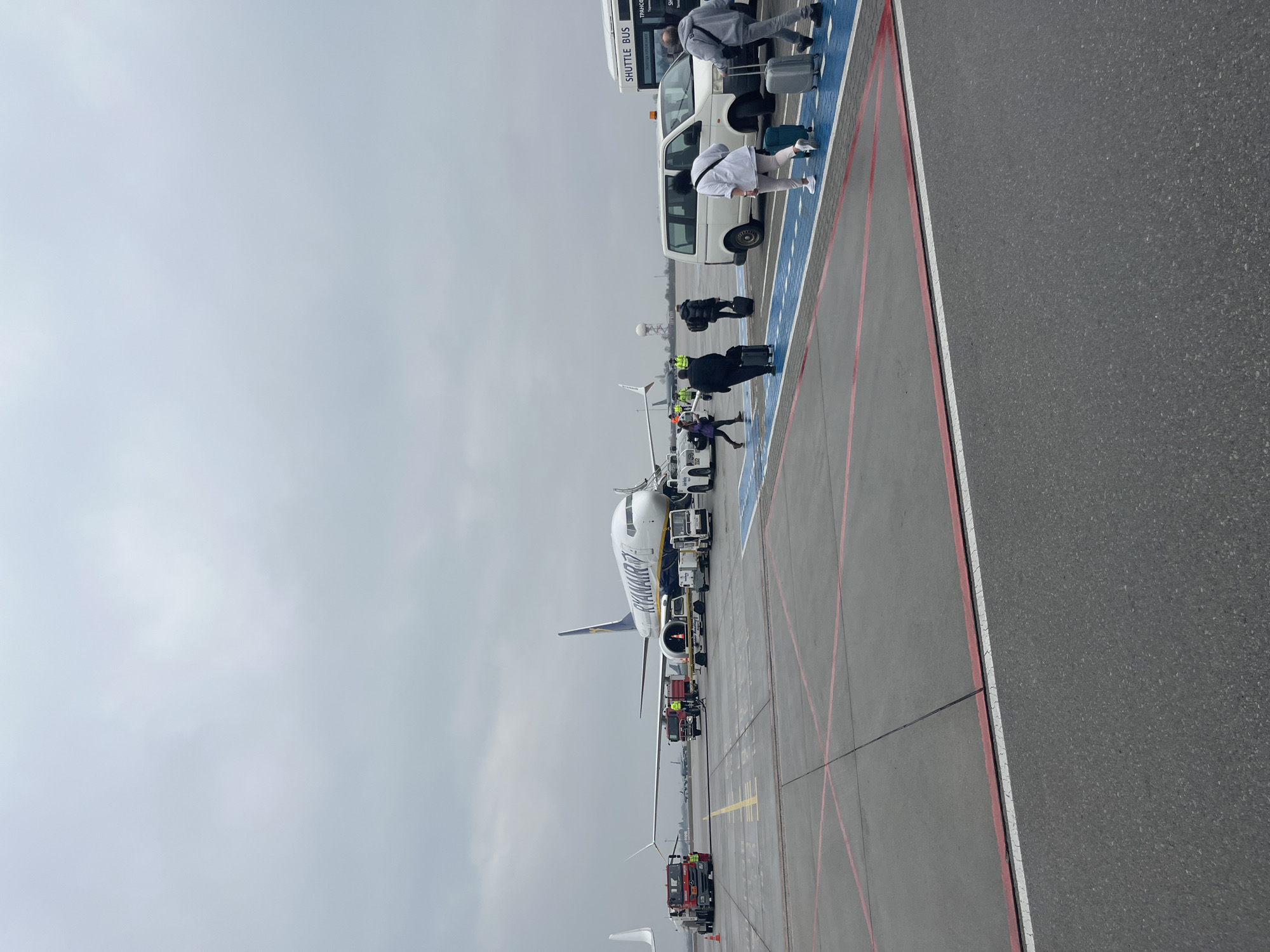 Morning passenger operations at Sofia Airport with Ryanair flights