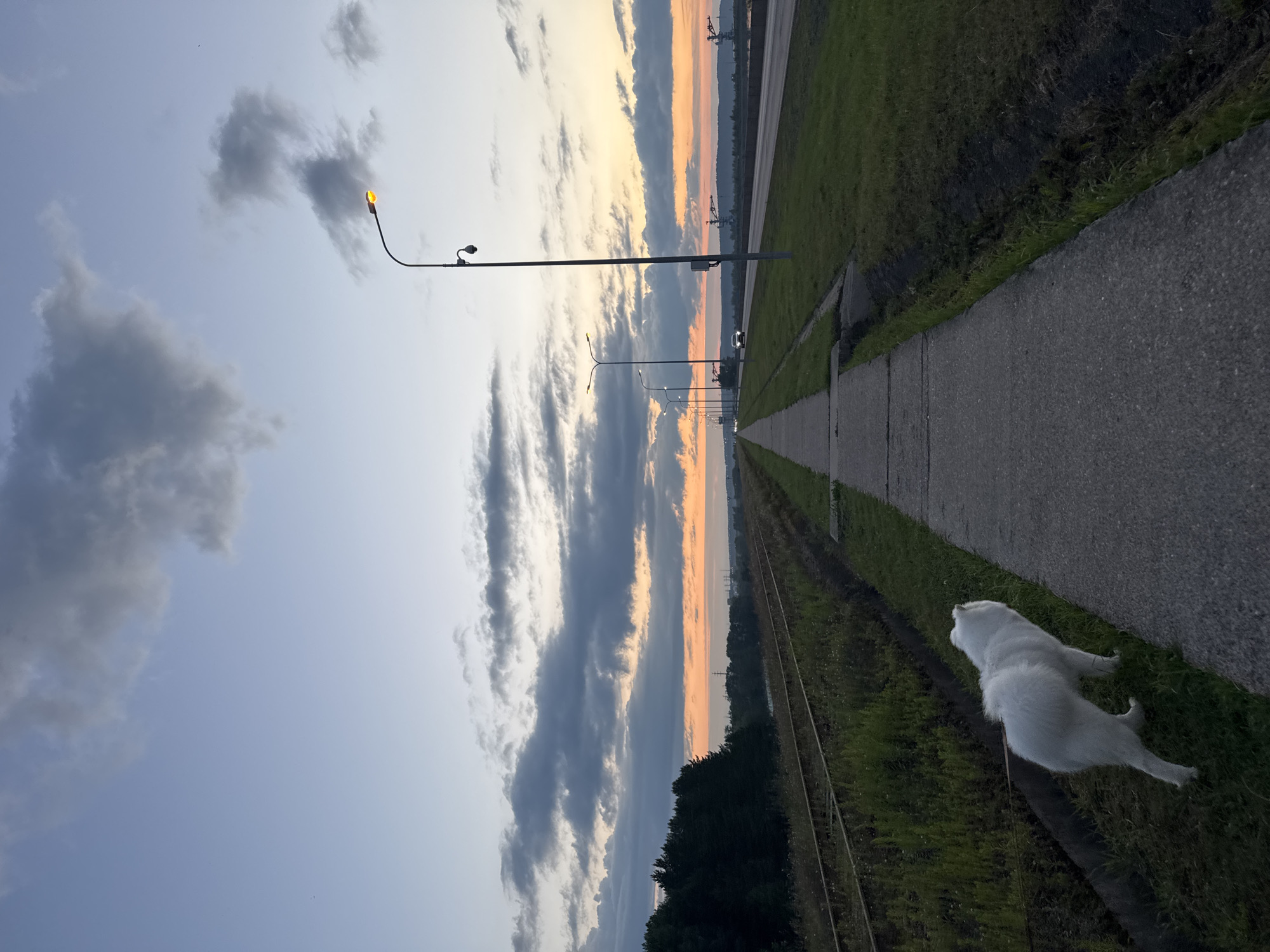 Evening stroll along Chaikovsky's railway tracks at golden hour