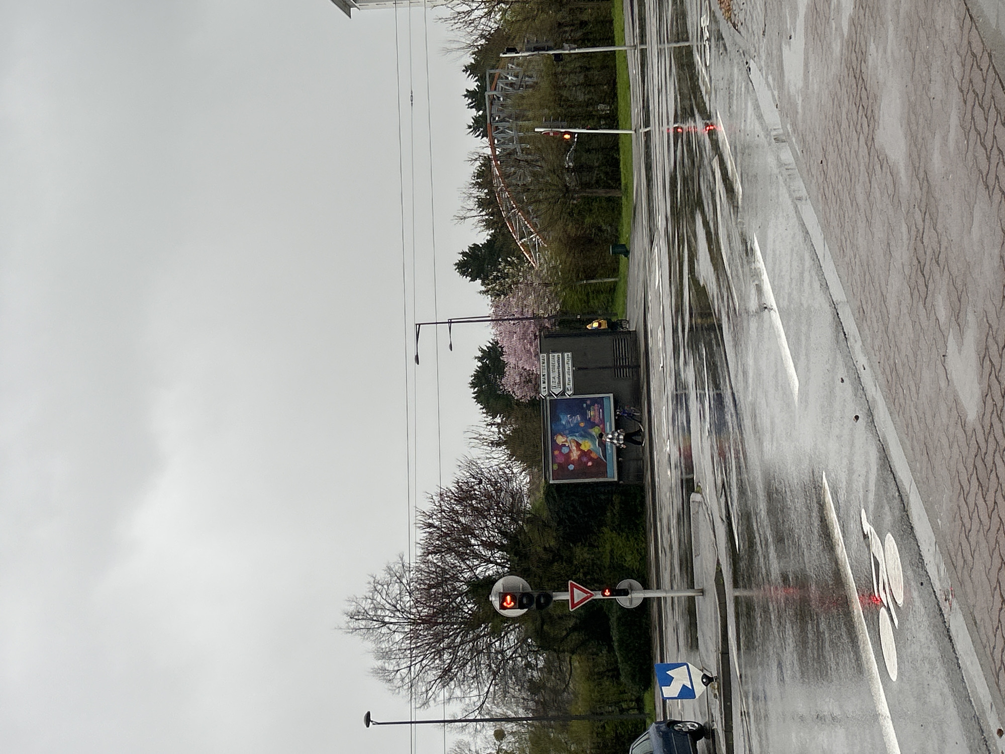 Rainy morning street scenes and shopping in Strasbourg