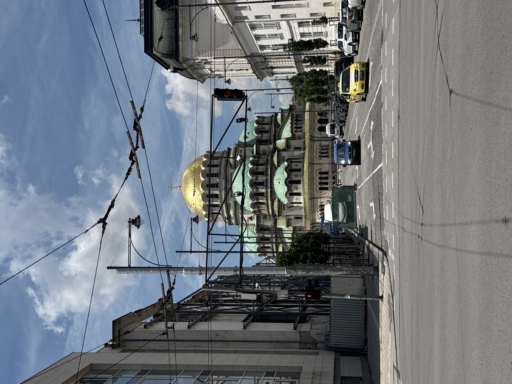 Morning walking tour documents central Sofia landmarks and streetscapes