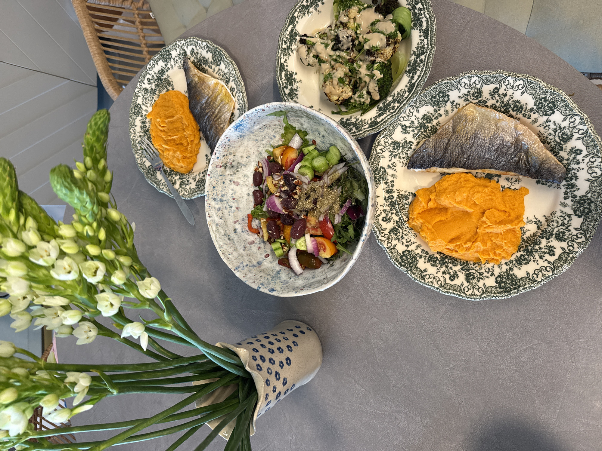 Meal set on dining table in Ramat Gan