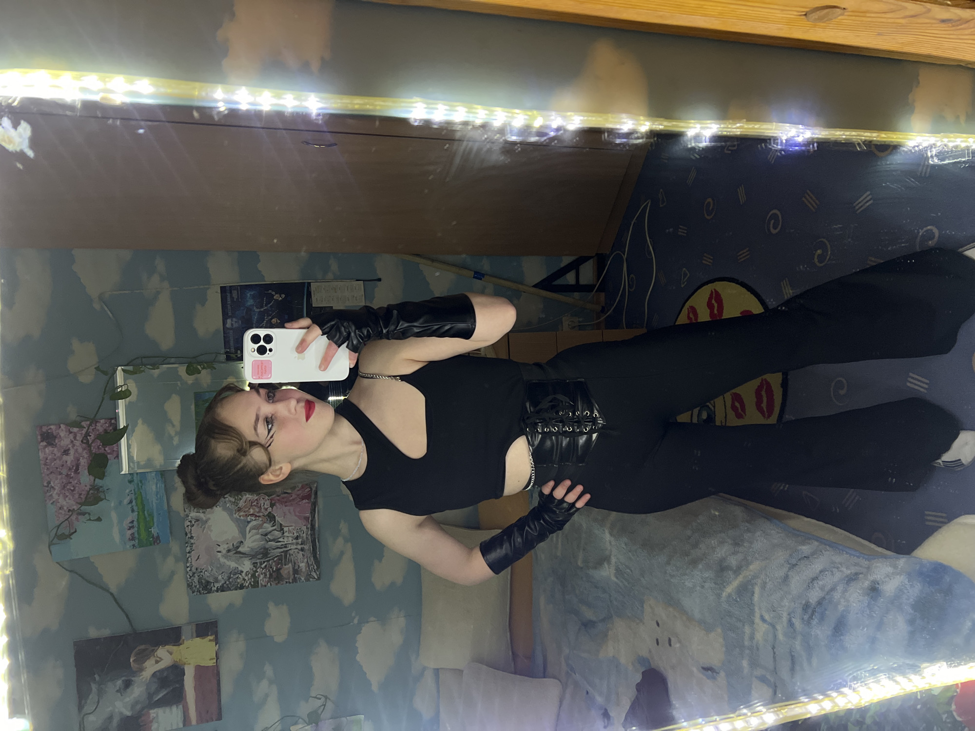 Afternoon snapshots capture mirror selfies, cloudy skies, urban views