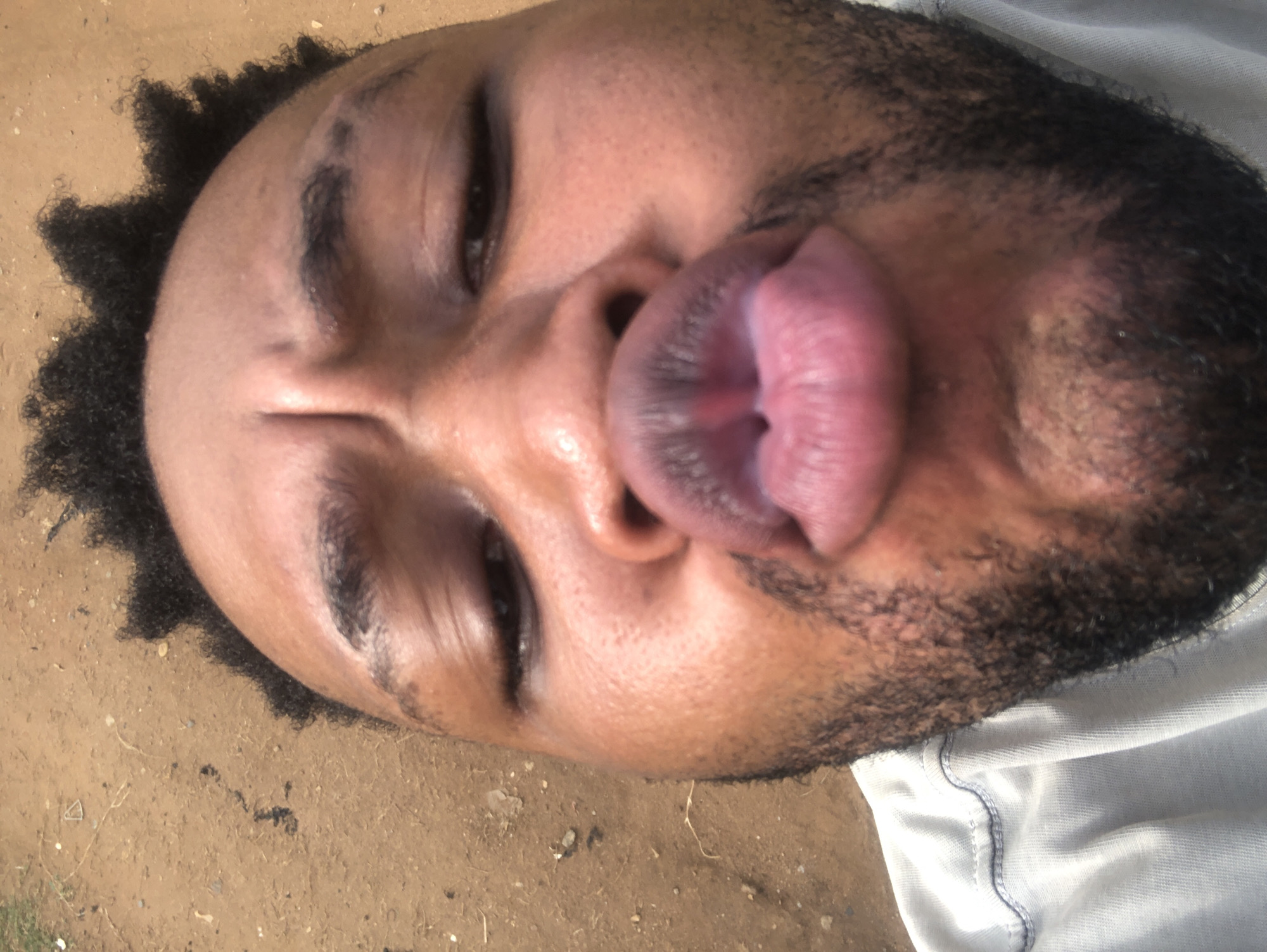 Man photographed in multiple close-up shots over 15 minutes