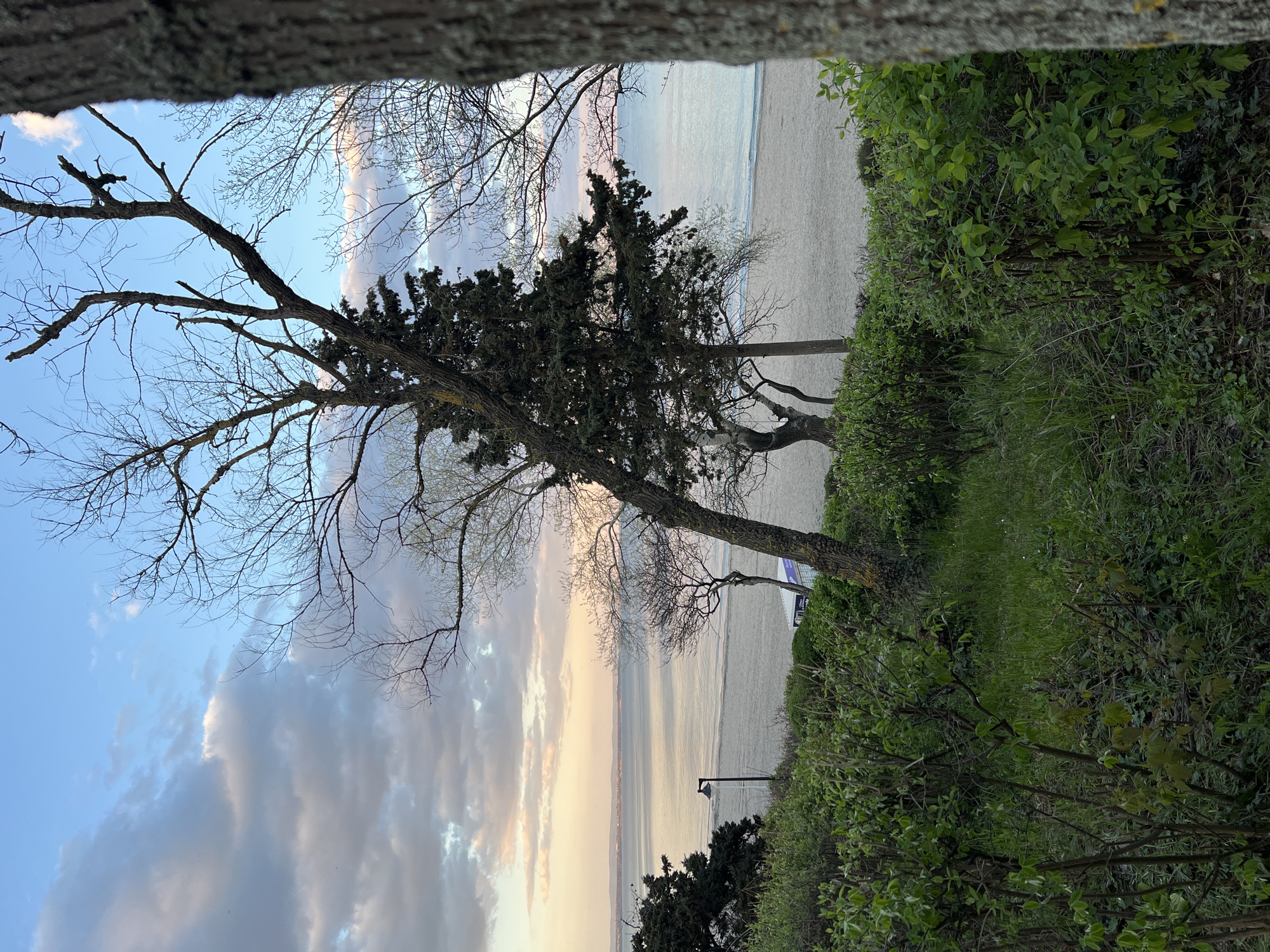 Sunset documented along Black Sea coast in Burgas, Bulgaria