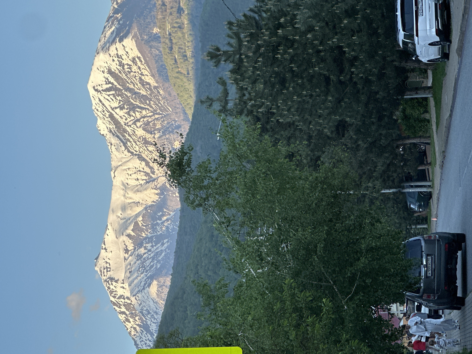 Spring afternoon scene captured in Krasnaya Polyana mountain resort