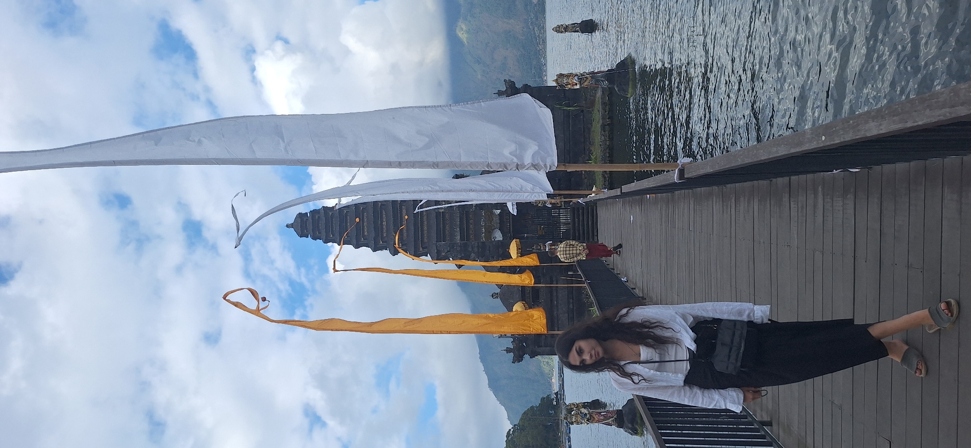 Morning at Kintamani's lake temple, Pura Ulun Danu Batur