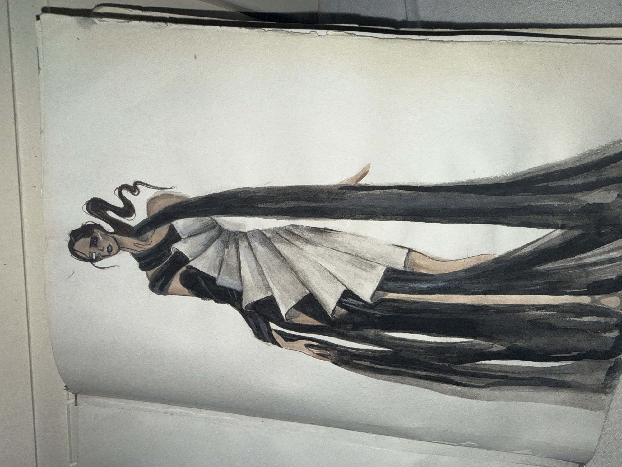 Fashion illustration spotted in Sofia sketchbook