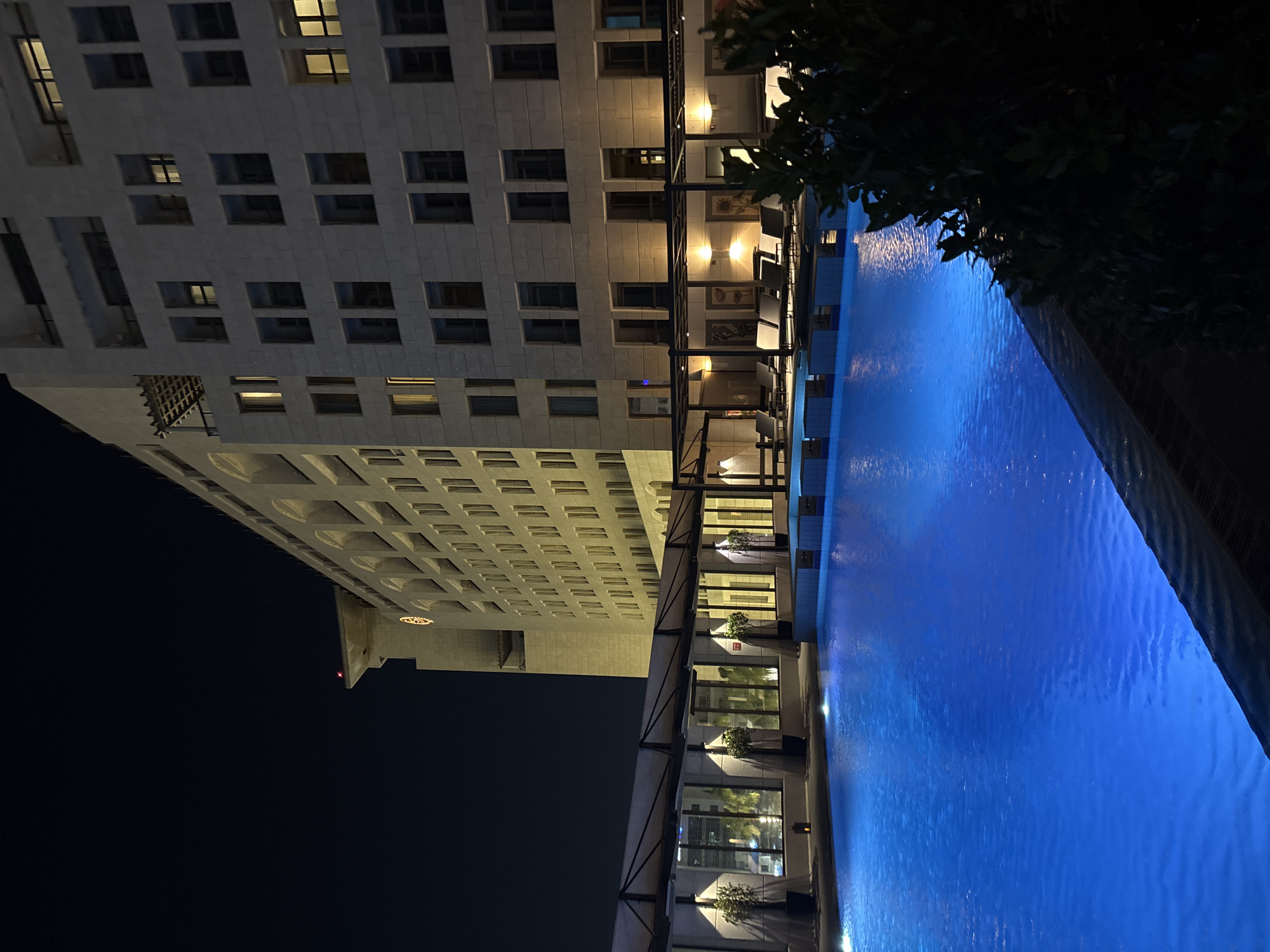Nighttime at Club On Five, Amman's poolside Mexican bar