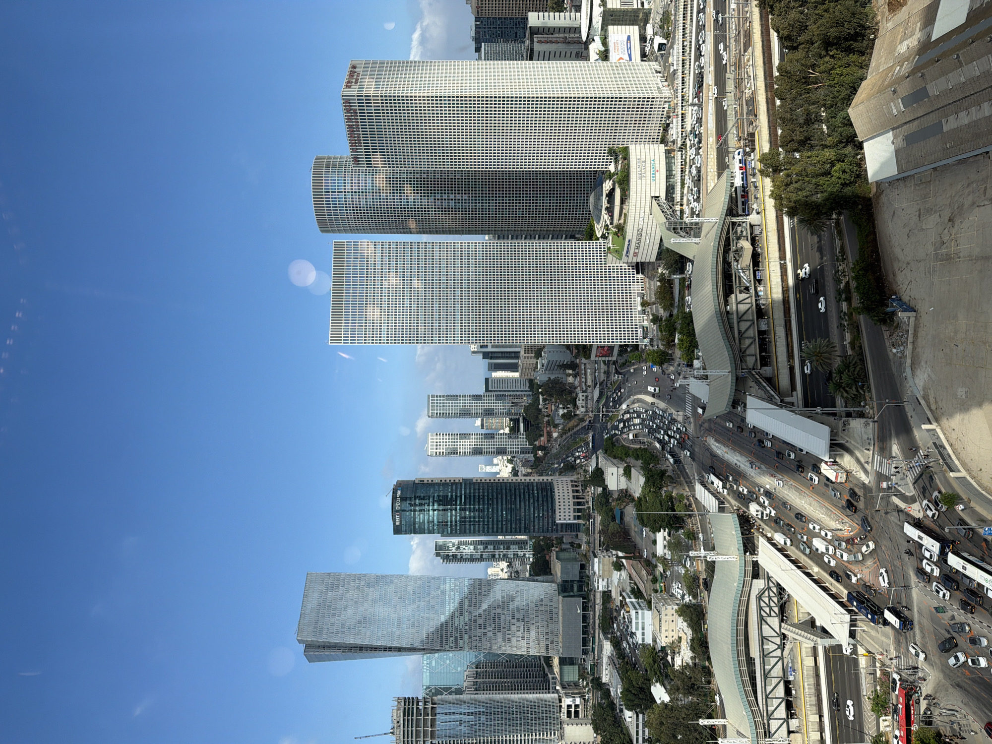 Tel Aviv skyline from multiple angles on a clear morning