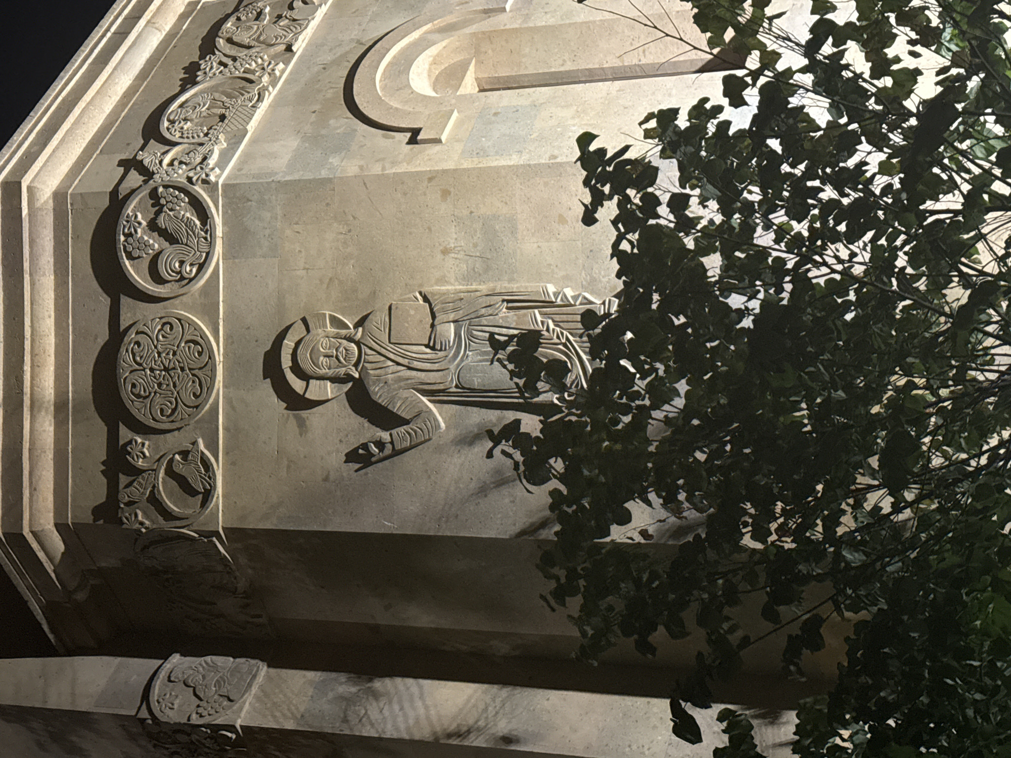 Evening stroll past a Yerevan church and a boutique window