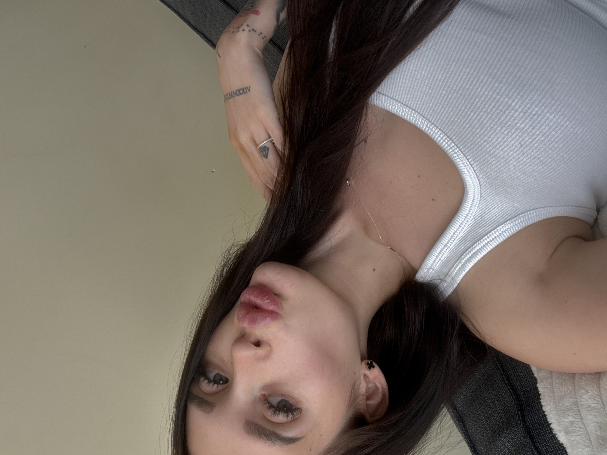 Woman photographed resting on couch in Sofia