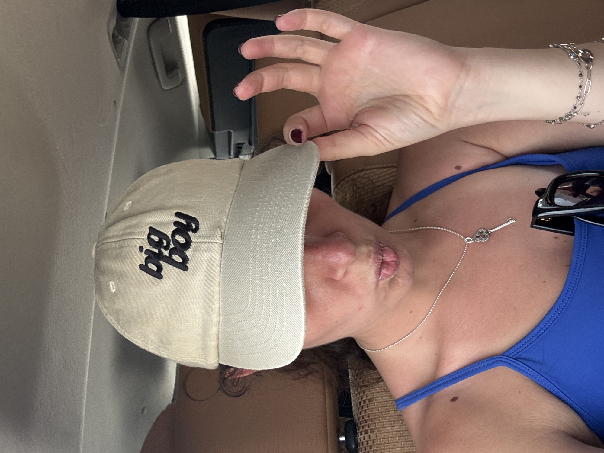Woman in swimsuit spotted inside vehicle in UAE