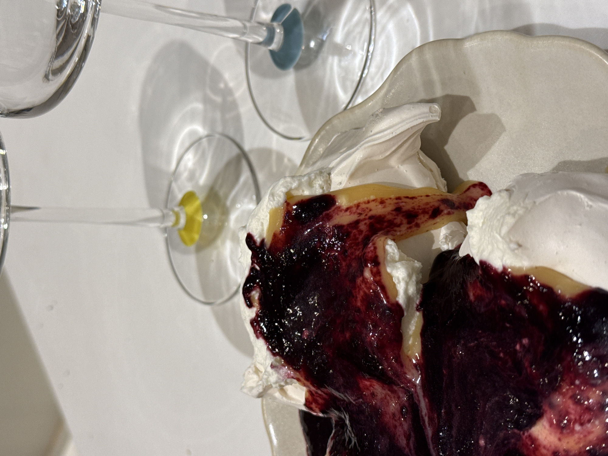 Tel Aviv dinner party with pavlova taking center stage