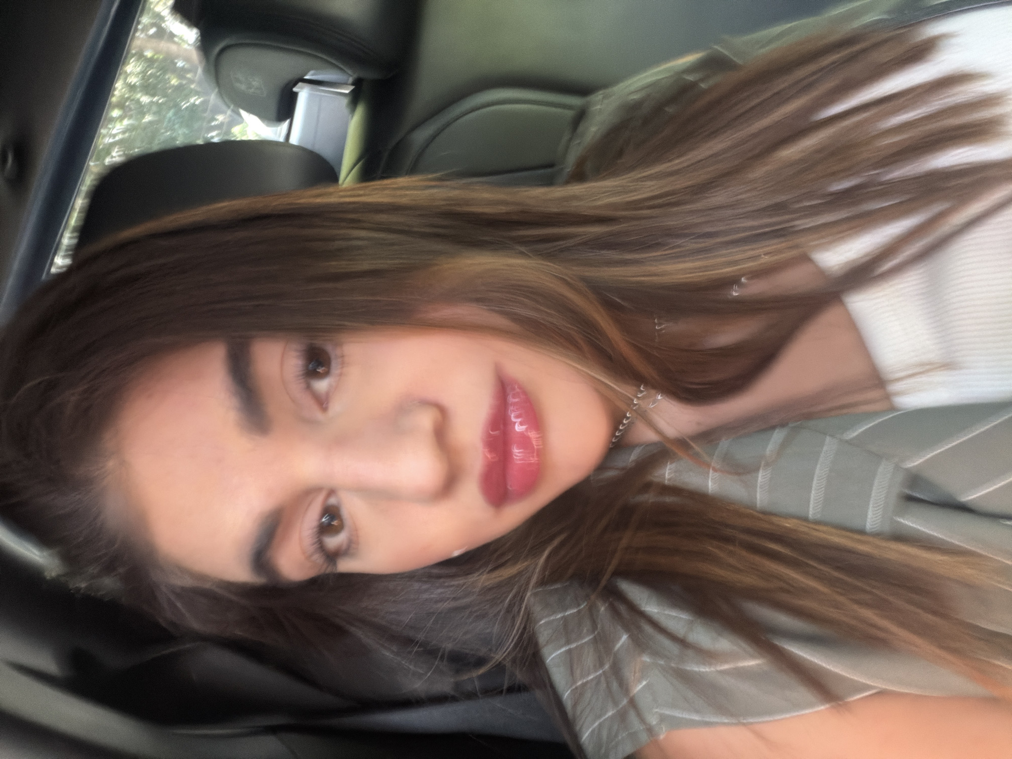 Woman photographed in moving car in Mexico City