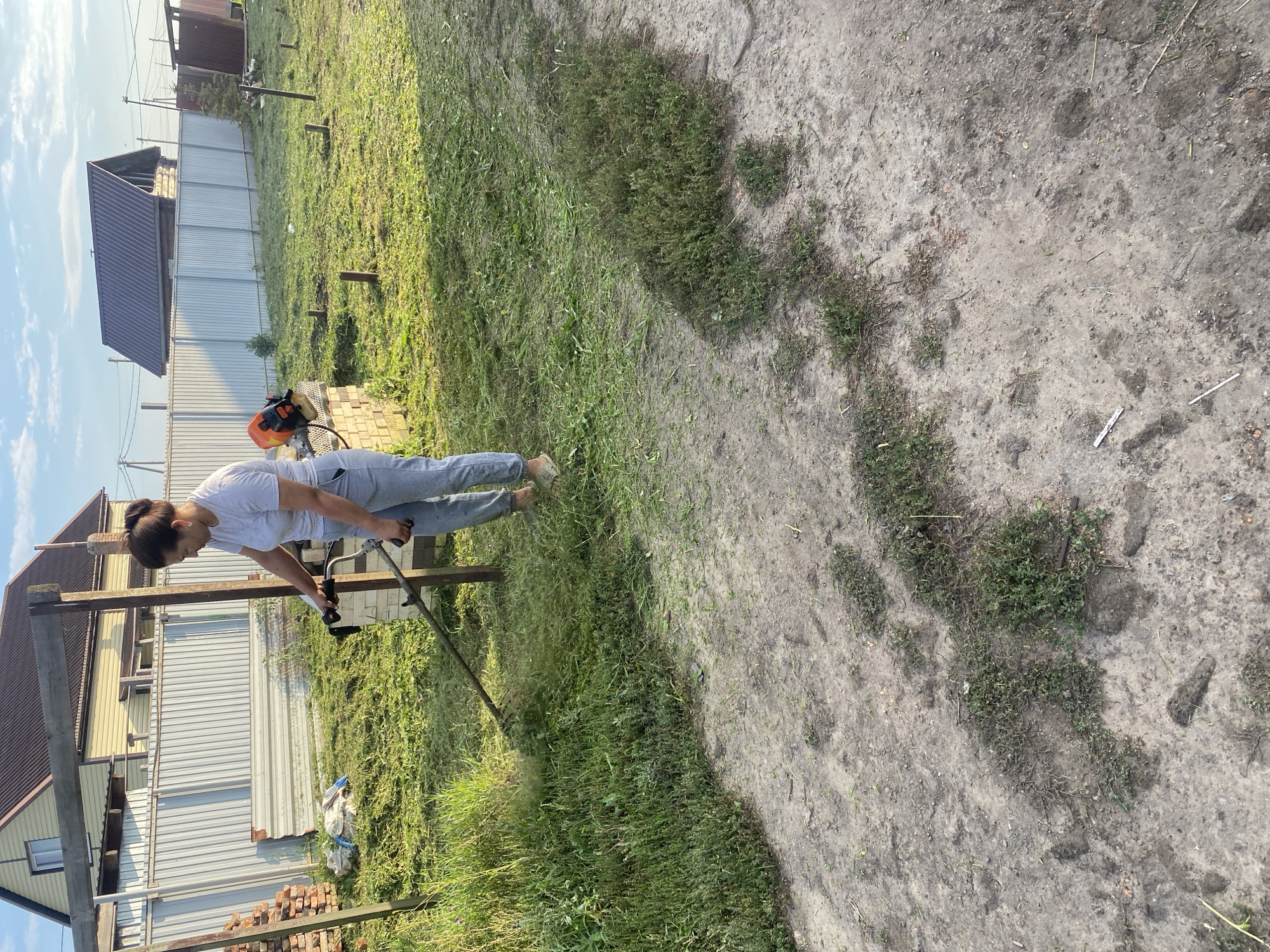 Yard work and quiet property life in rural Verkhny Karbush