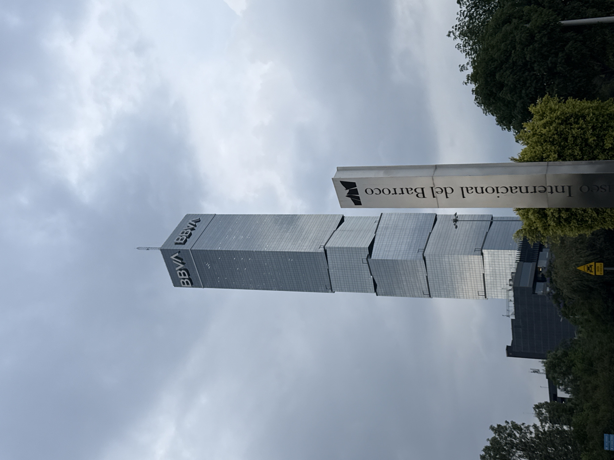 Modern towers photographed in Puebla metro area under overcast skies