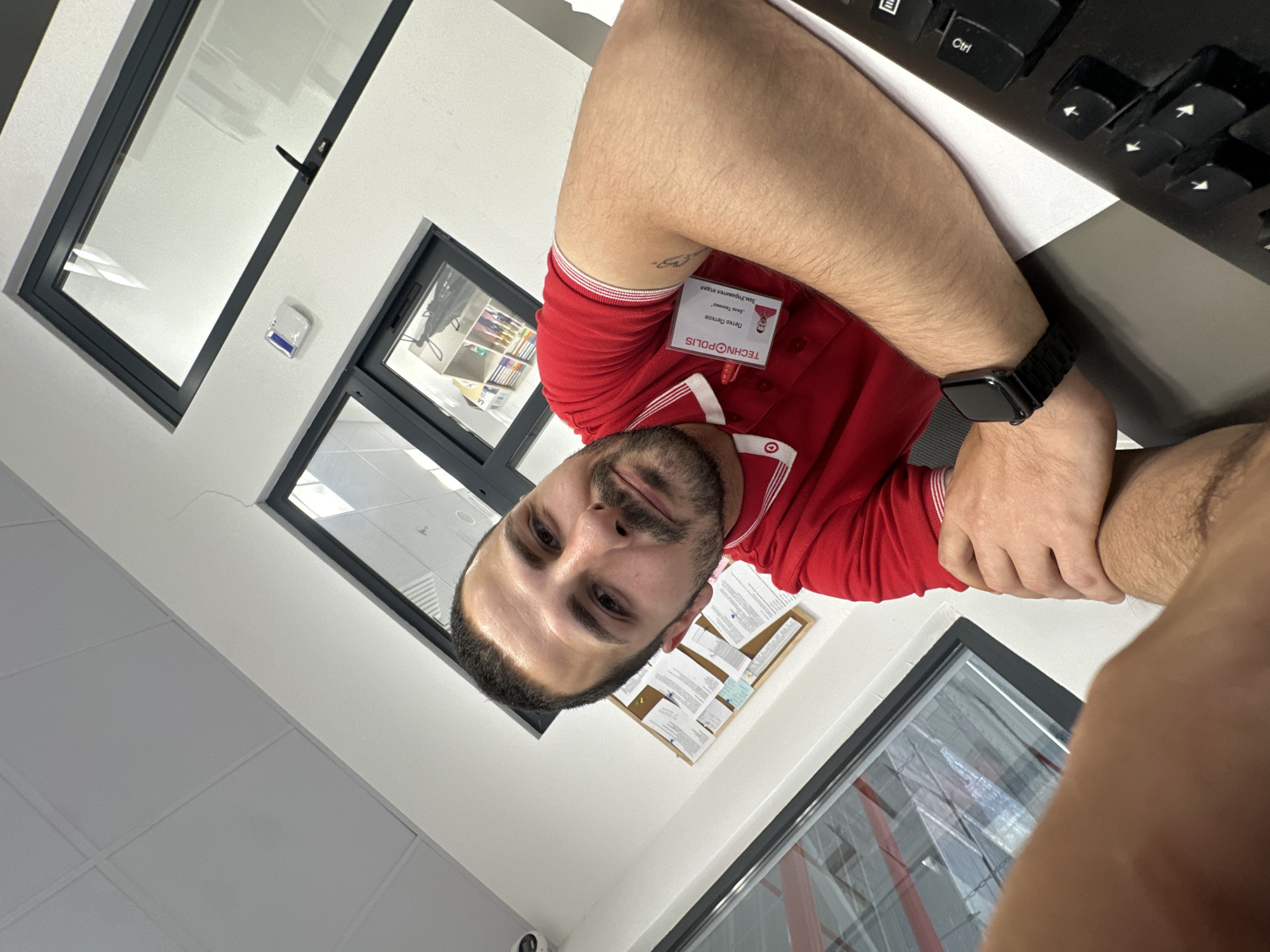 Electronics store employee documents workday in Lovech, Bulgaria